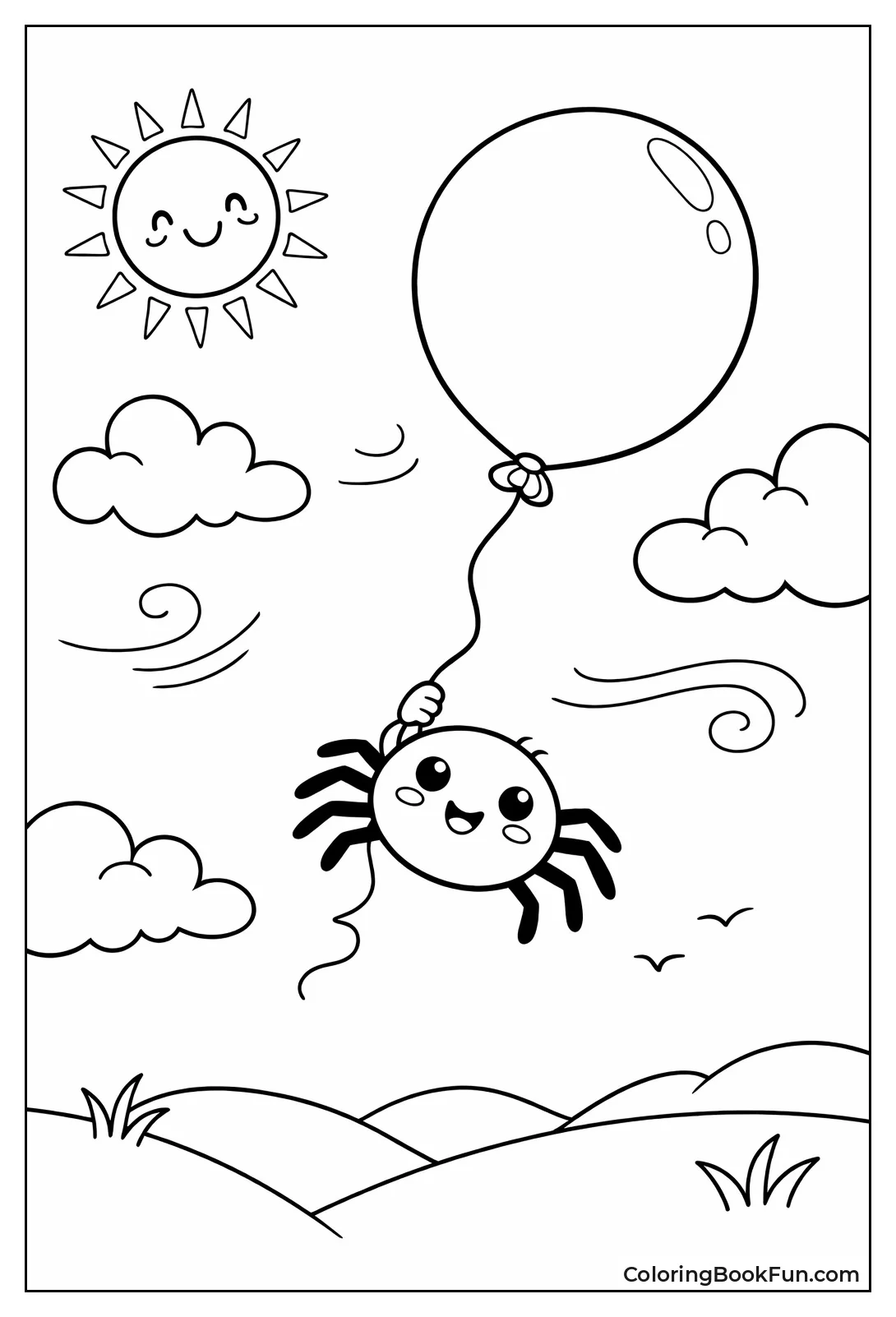 Tiny Spider Balloons in Wind
