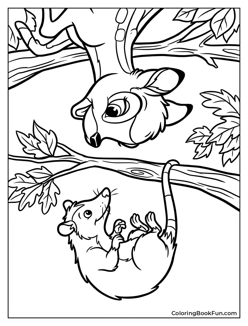 Bambi Watches Hanging Opossum