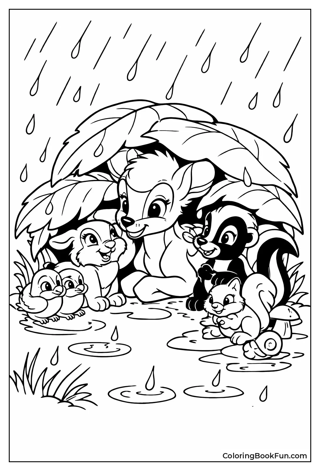 Friends Shelter from Rain