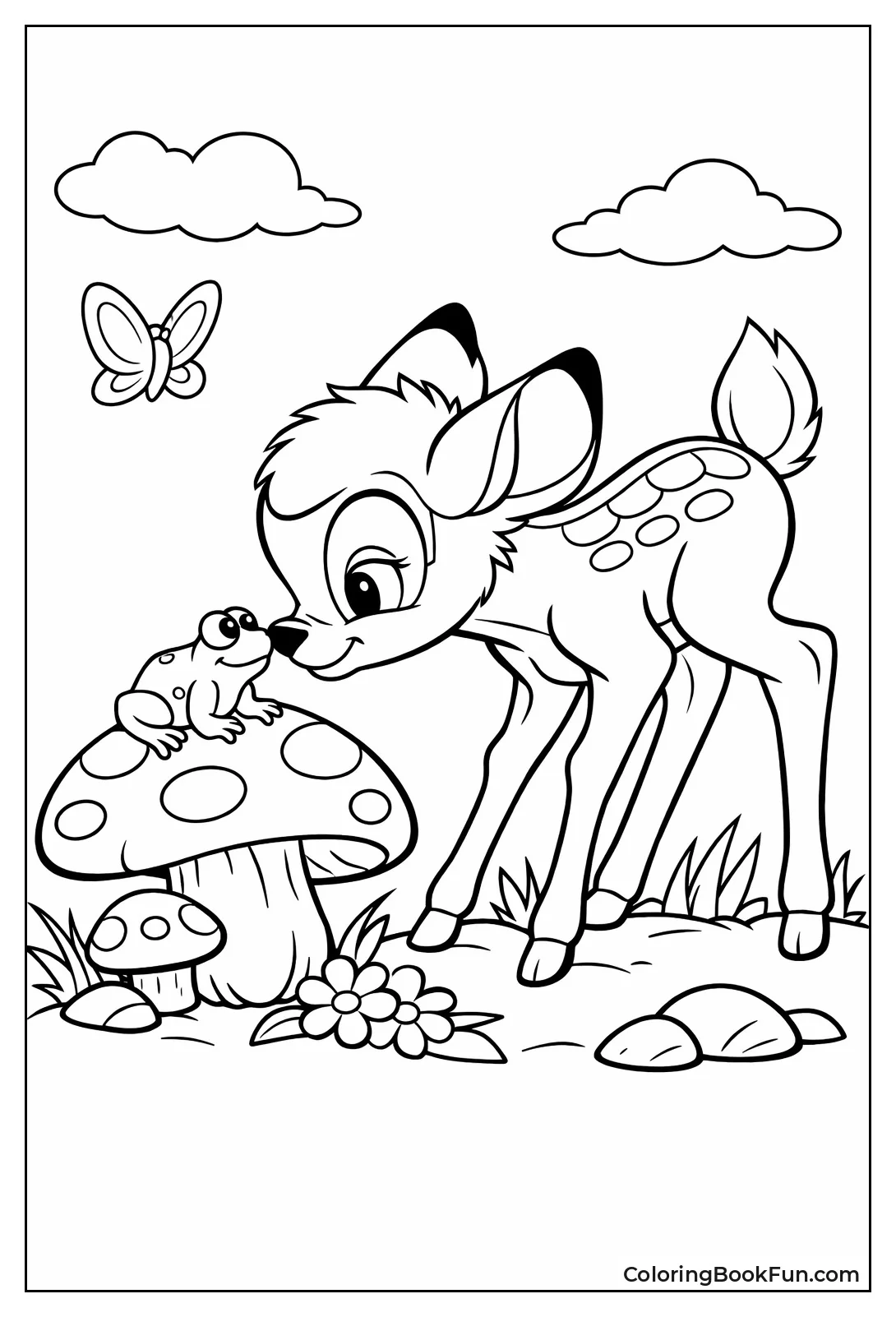 Bambi Sniffs Little Frog
