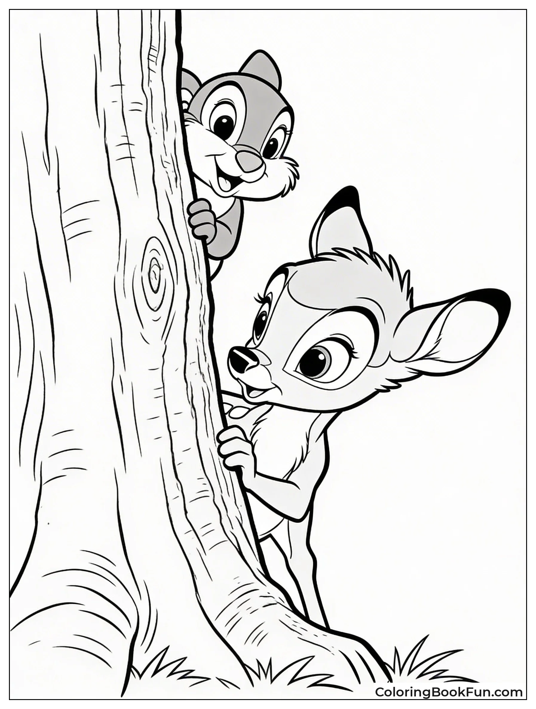 Thumper Hides from Bambi