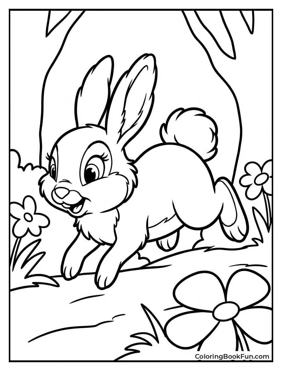 Miss Bunny Hops Playfully