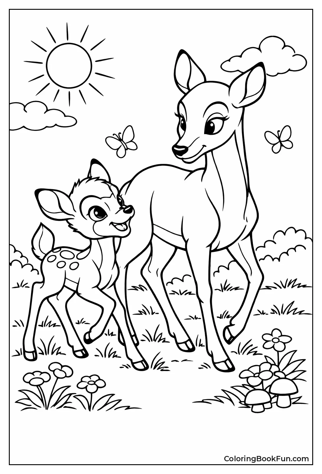 Bambi Walks with Mother