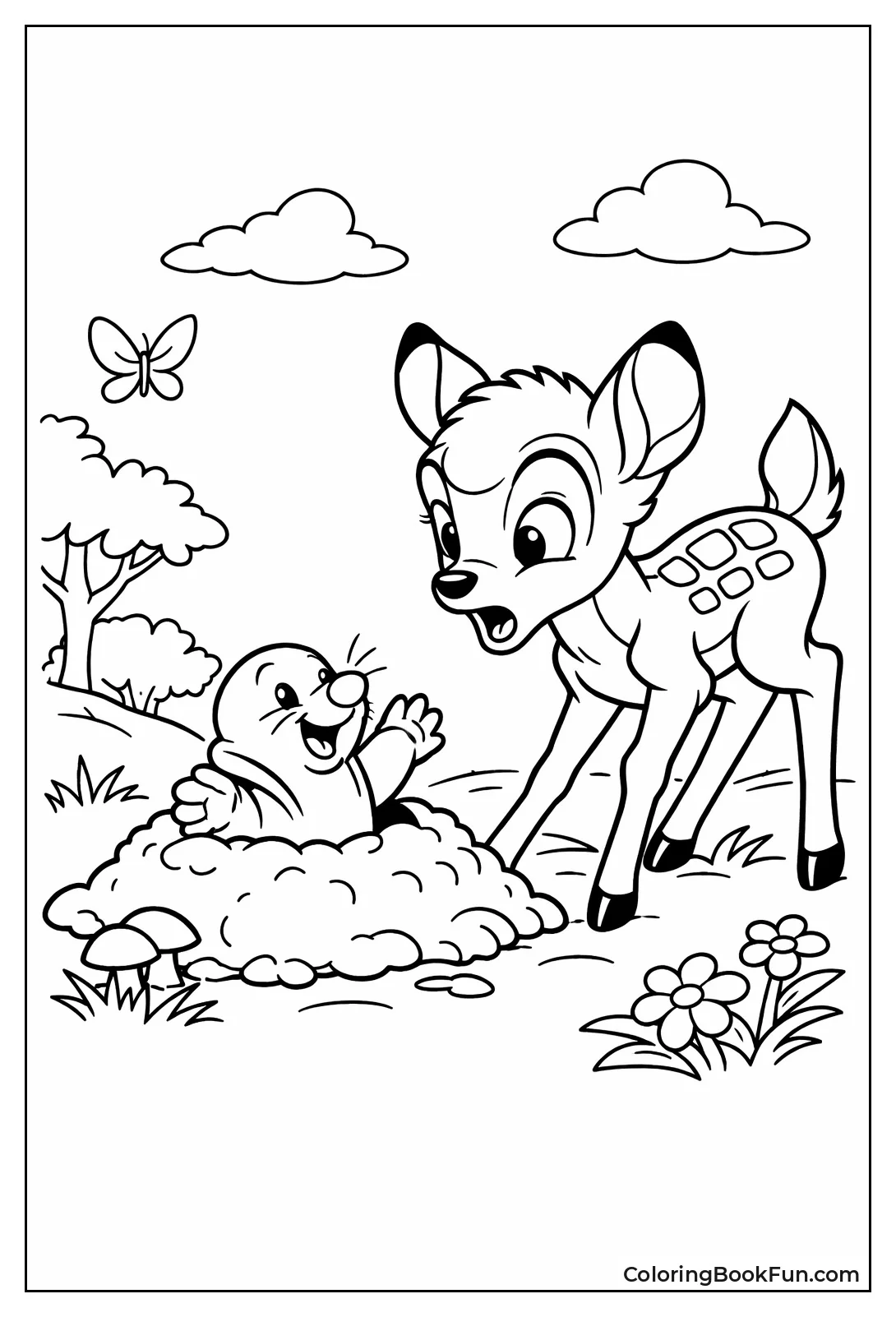 Mole Says Hello to Bambi