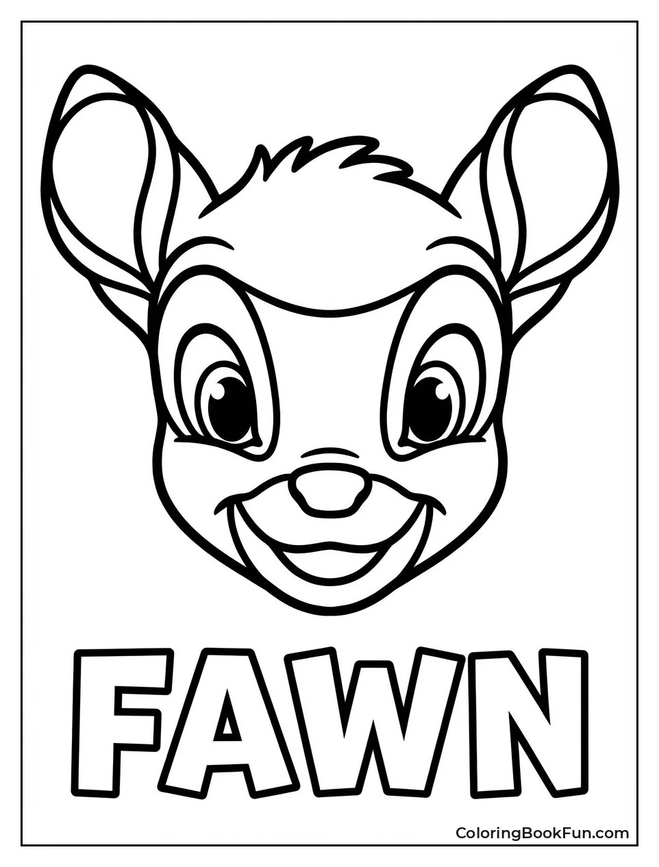 Simple Smiling Bambi Face