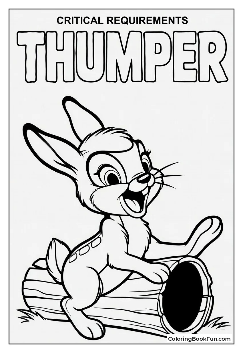 Thumper Laughs on Log