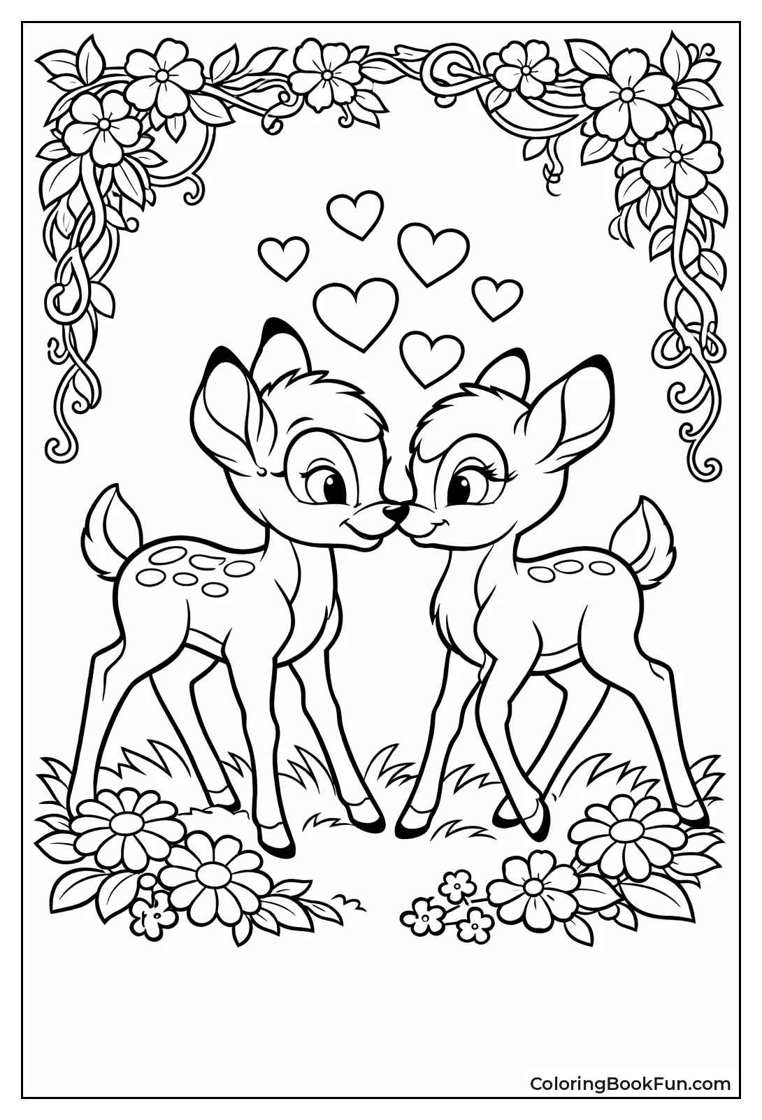 Bambi and Faline Twitterpated