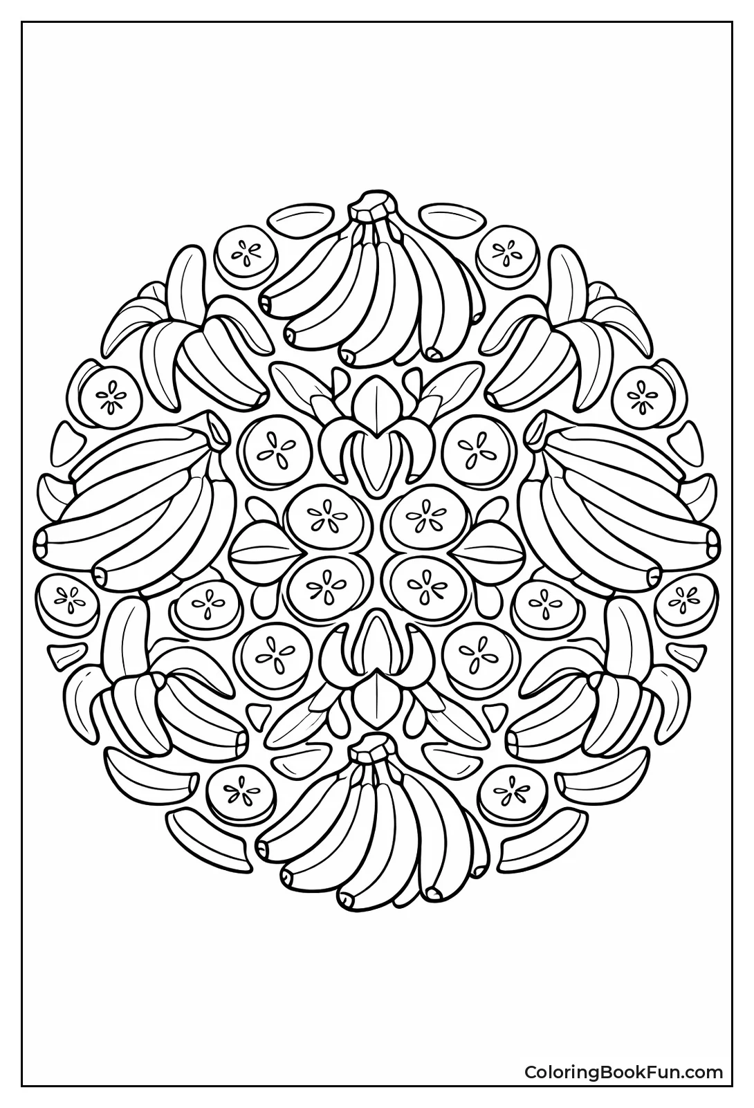 Banana Mandala with Patterns