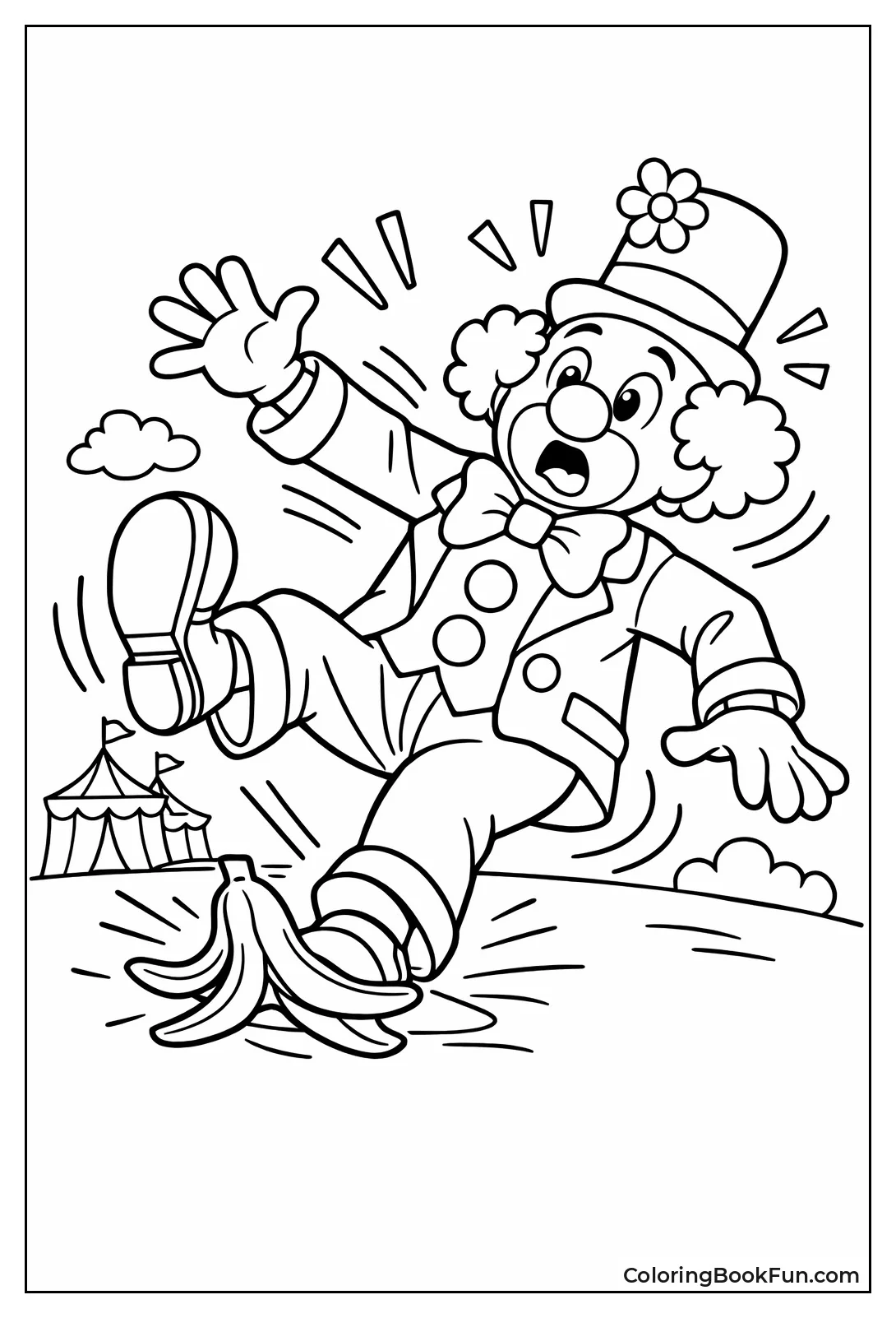 Clown Slipping on Banana