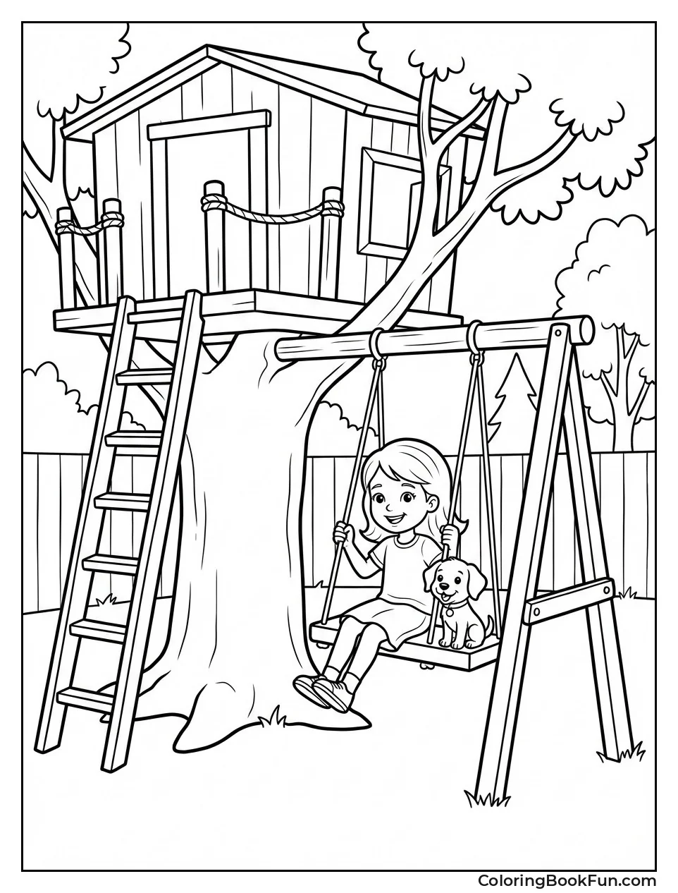 Chelsea Swings in Treehouse