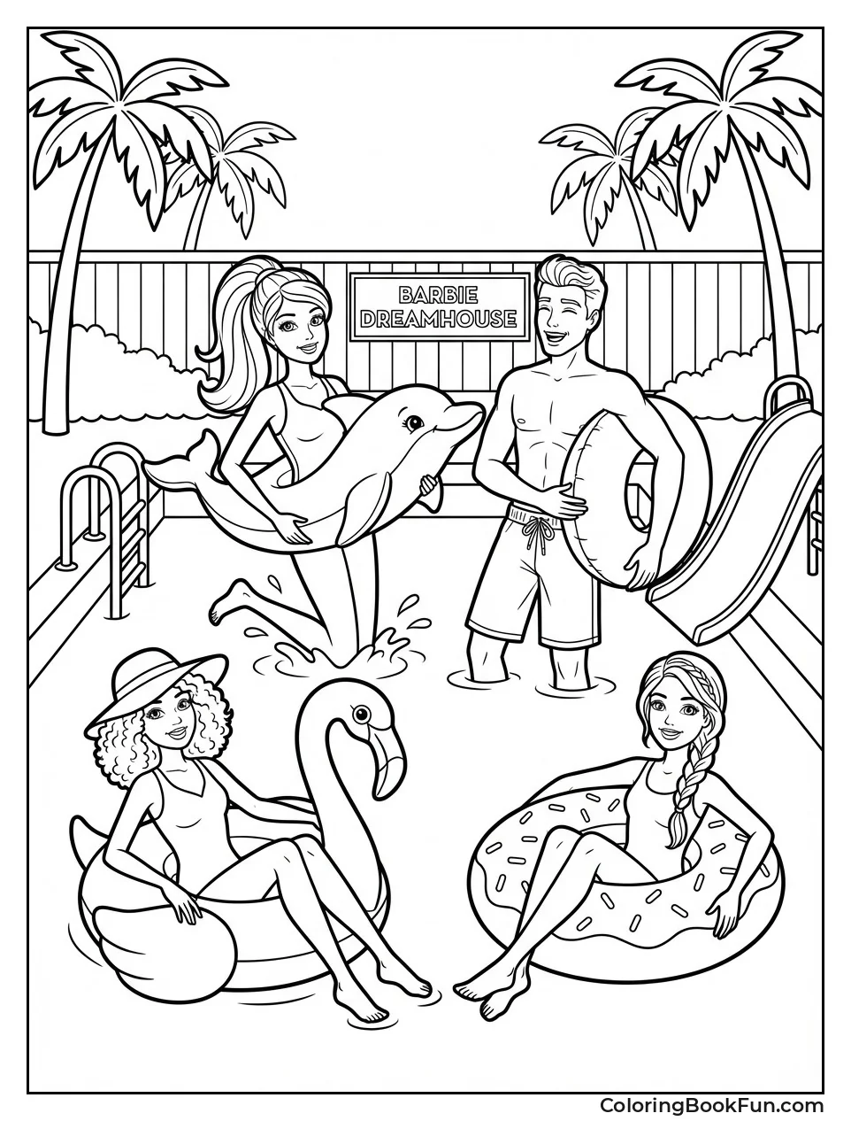 Friends Splash in Pool