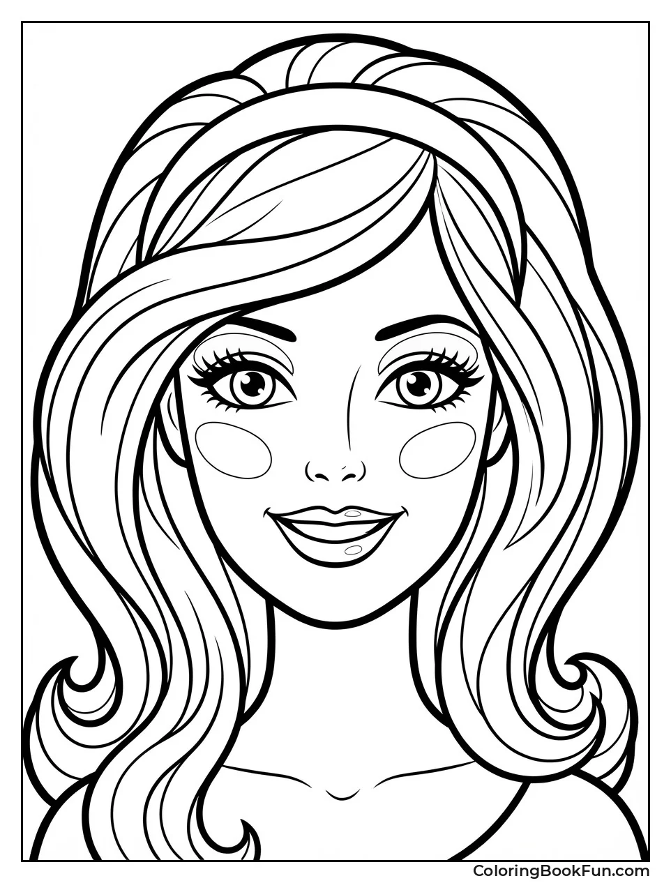 Close-Up Barbie Face