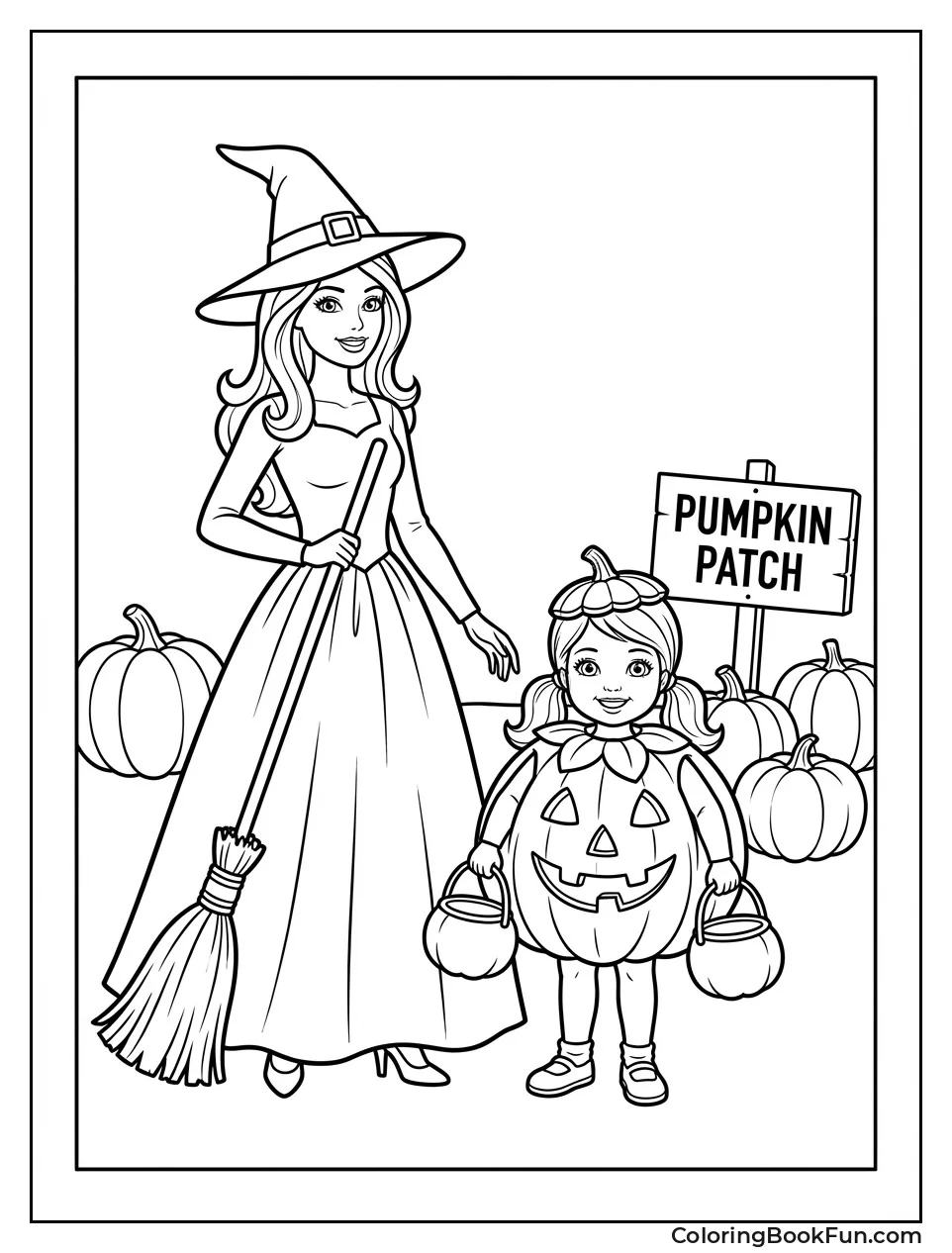 Witch Barbie with Pumpkin