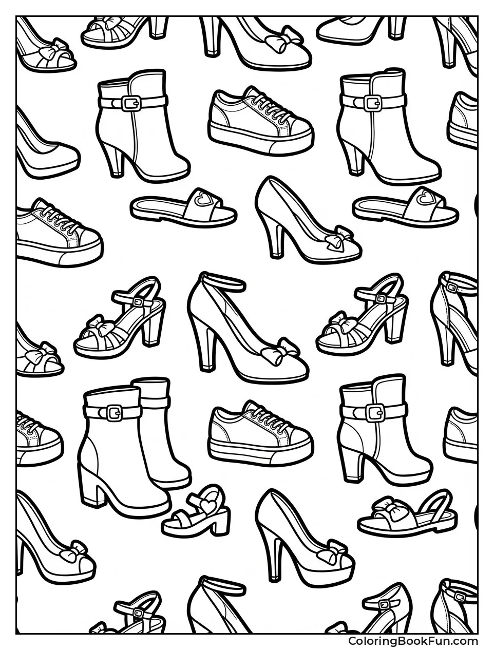Pattern of Barbie Shoes