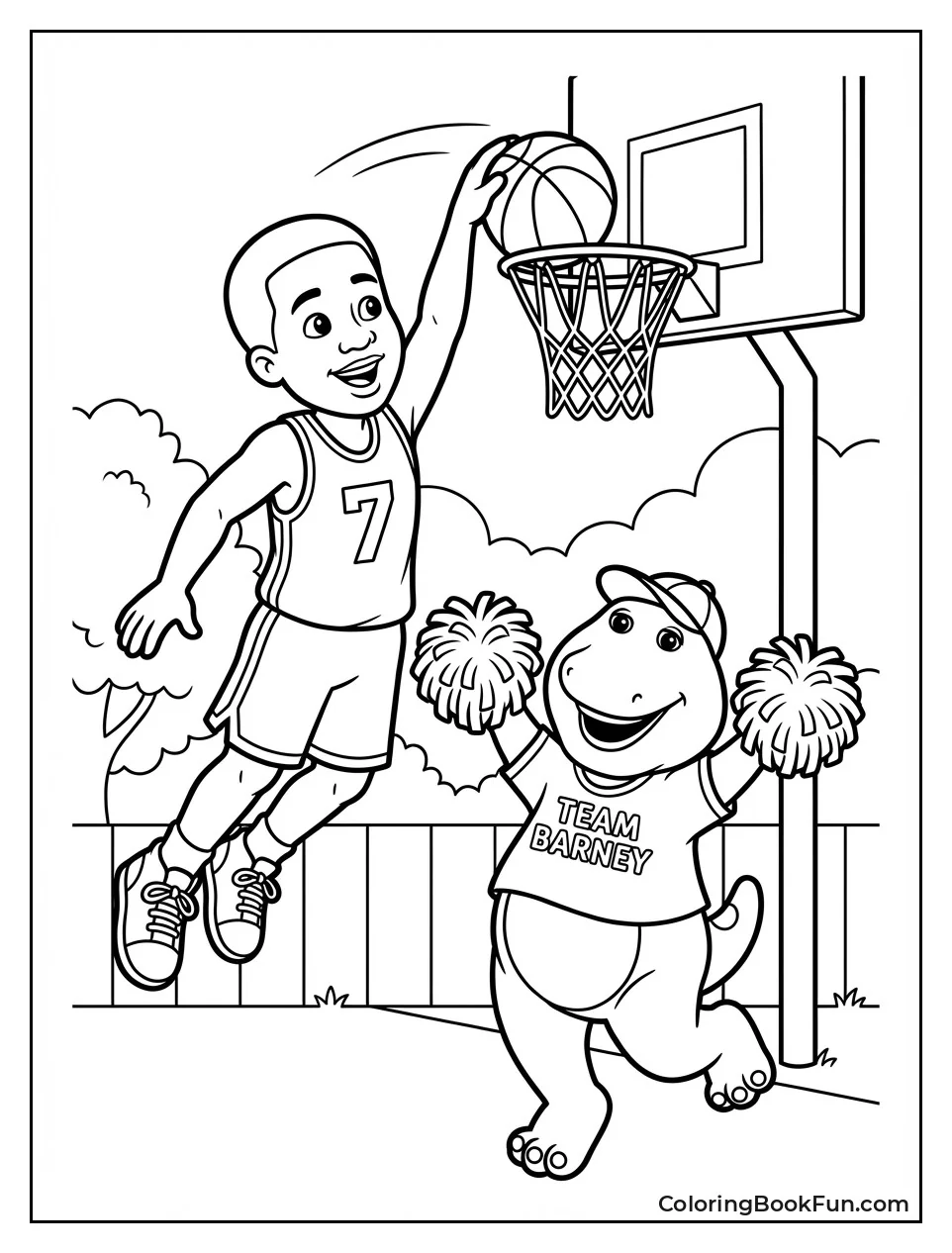 BJ Dunks Basketball Hoop