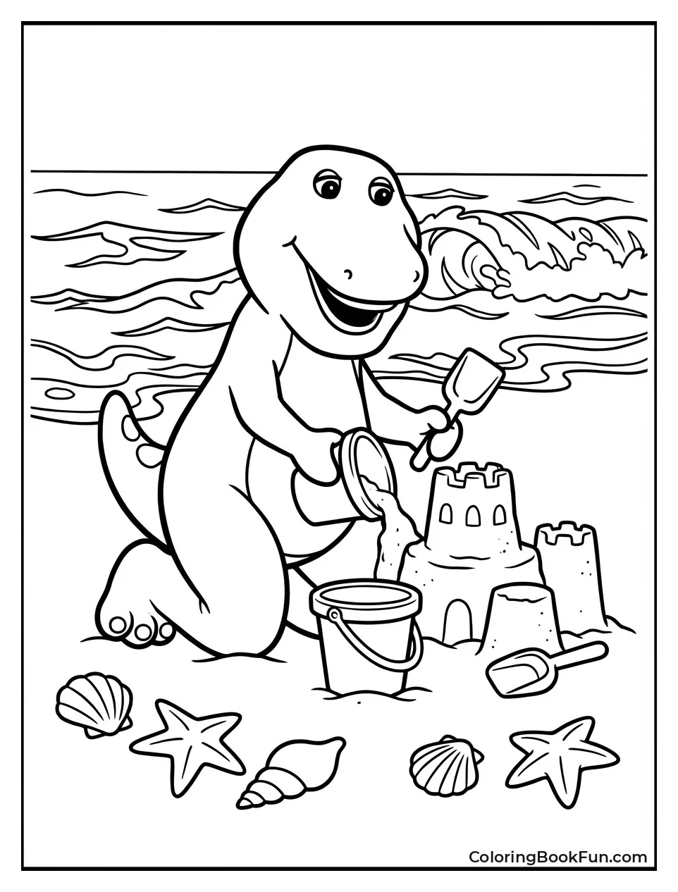 Building Sandcastles Beach Waves