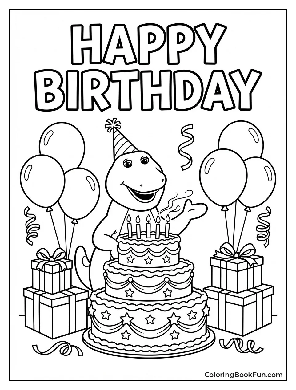 Barney Blows Birthday Candles