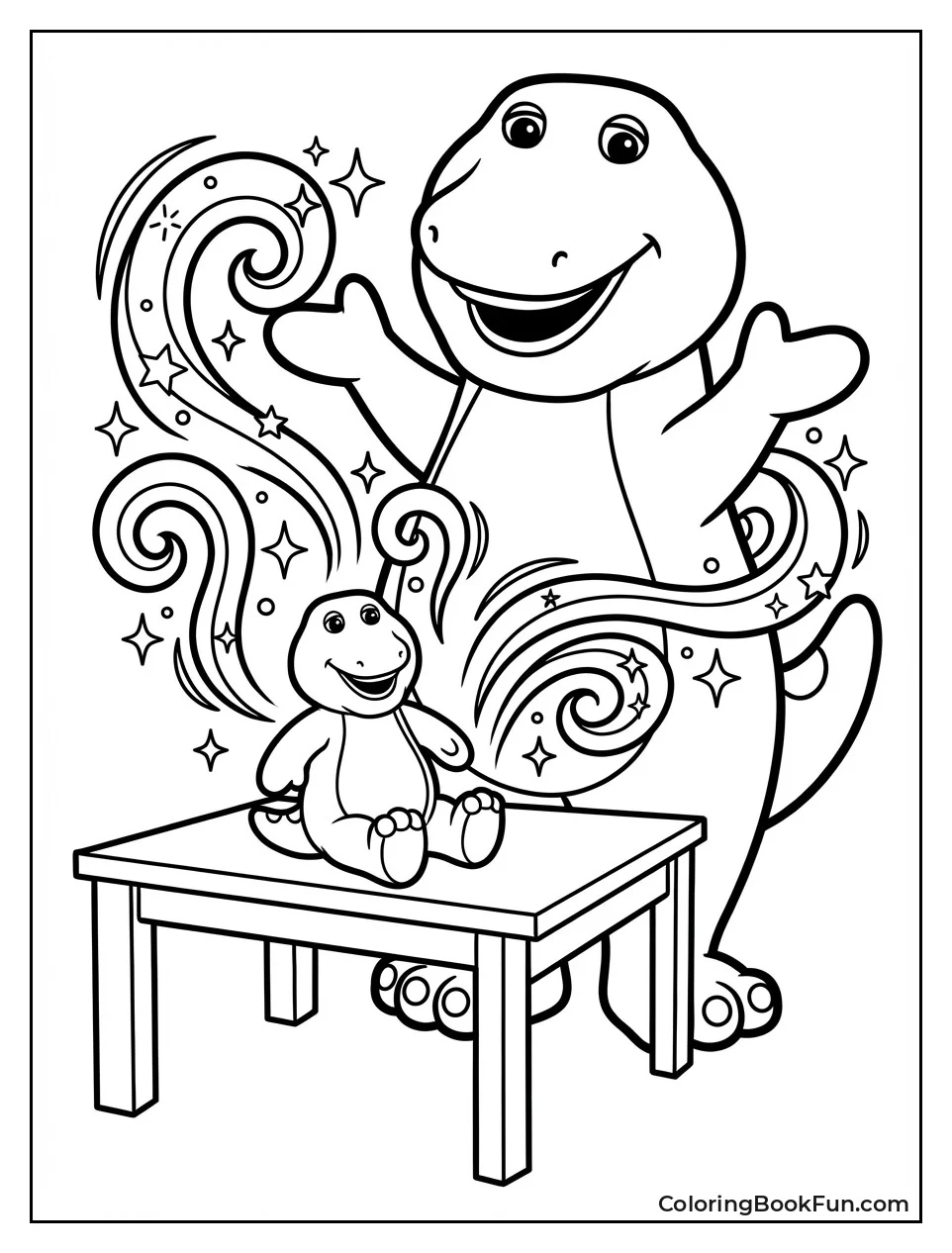 Plush Barney Transforms Magic