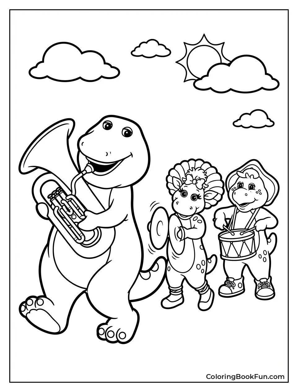 Barney Leads Parade Band