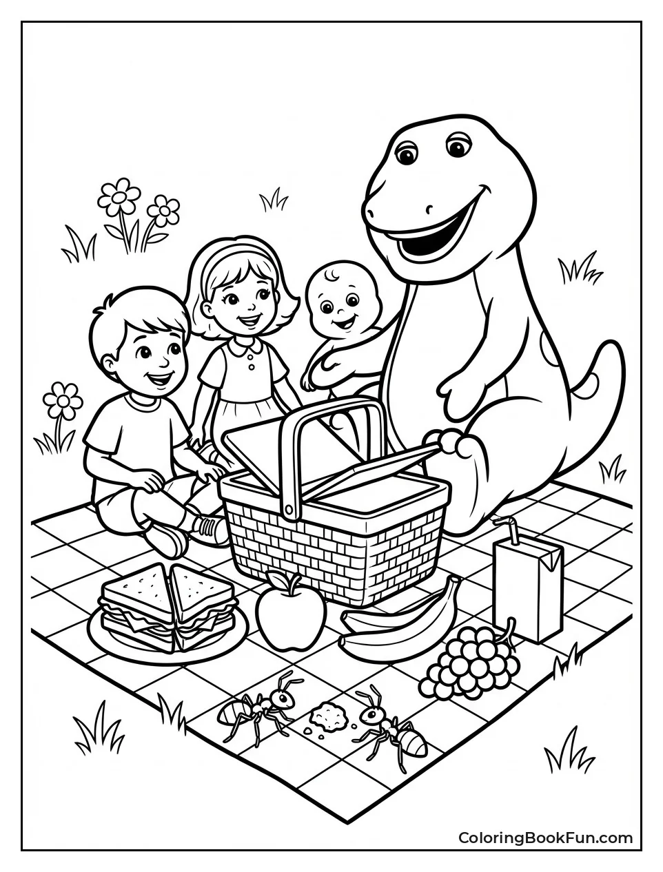 Picnic with Food Basket