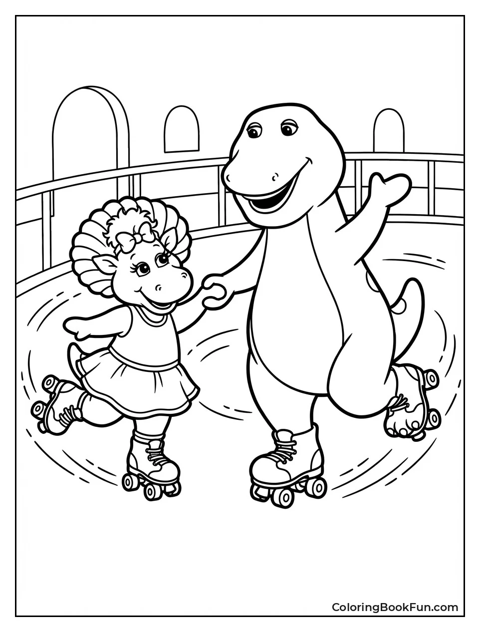 Barney Skates Holding Hands