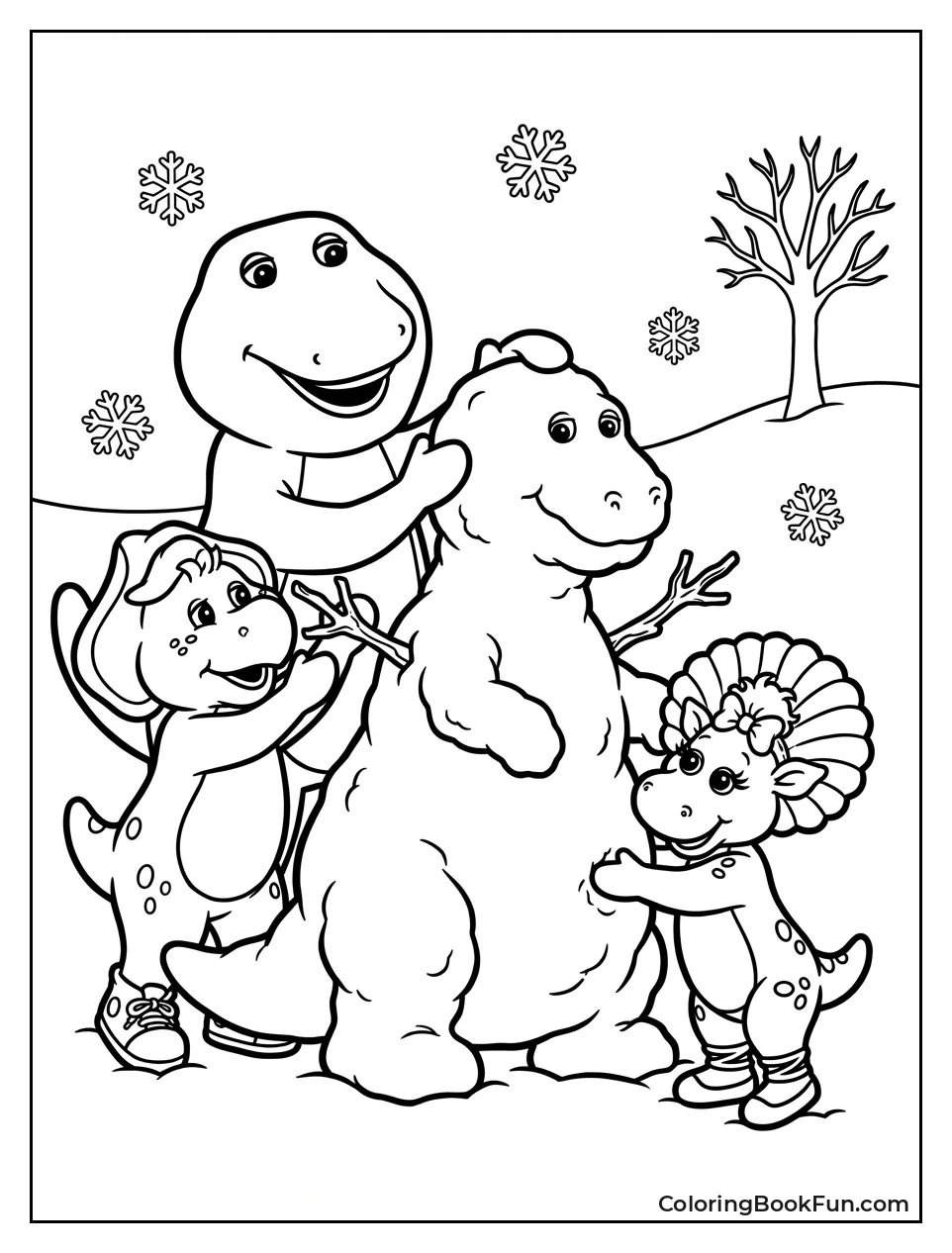 Building Dino Snowman Winter