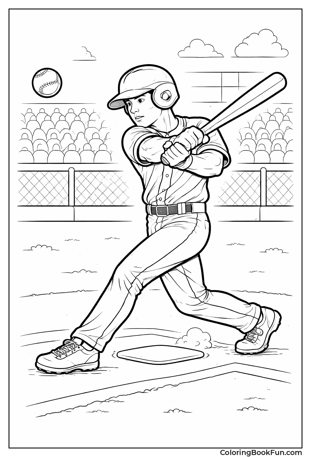 Batter Swings at Fast Pitch