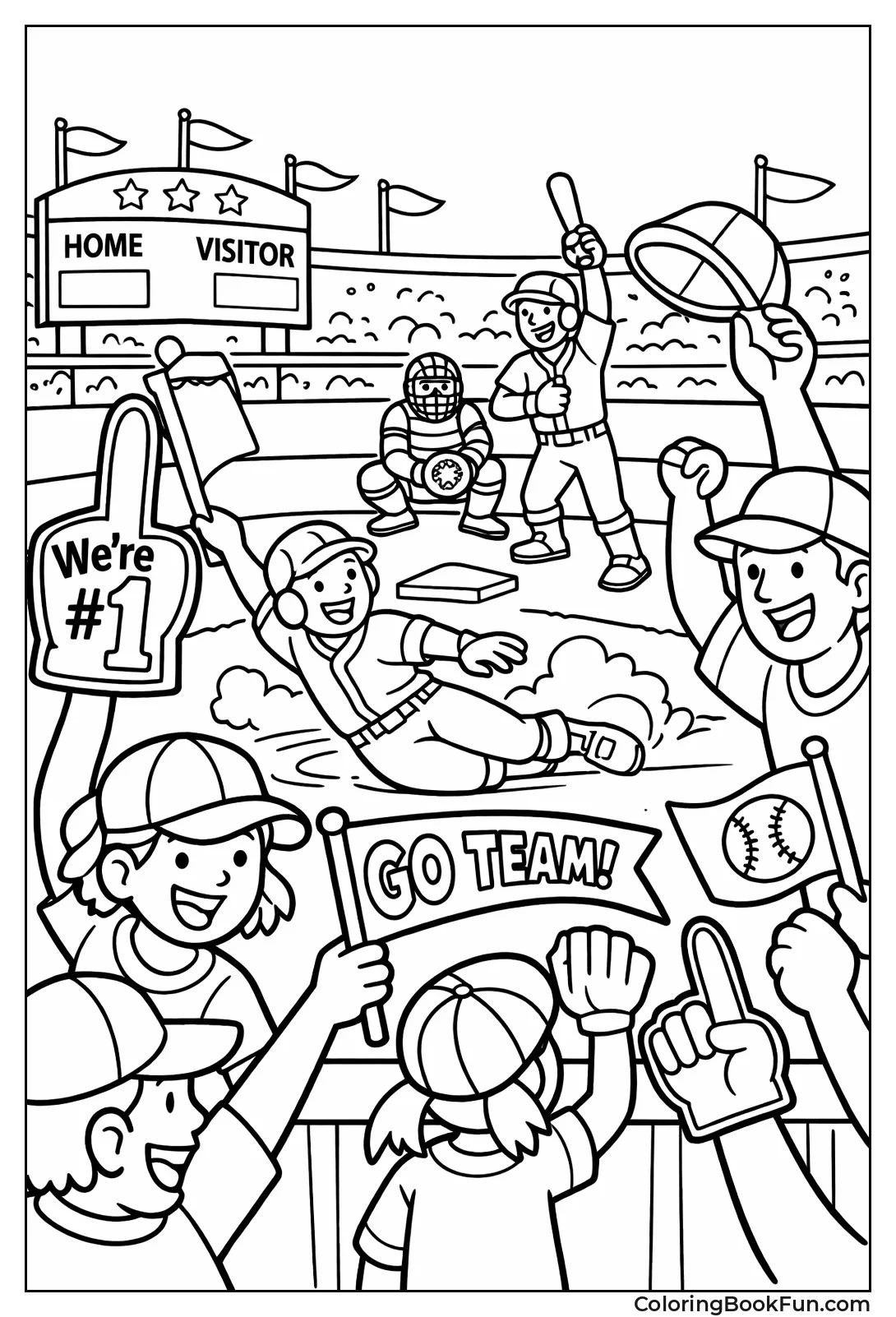 Fans Cheer with Pennants