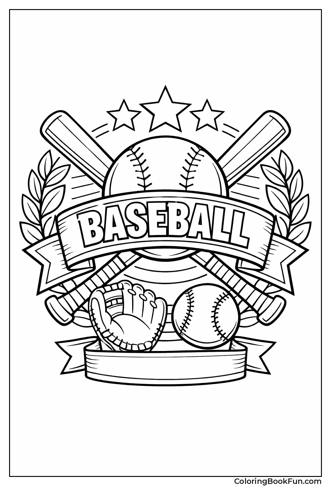 Crossed Bats Logo Design