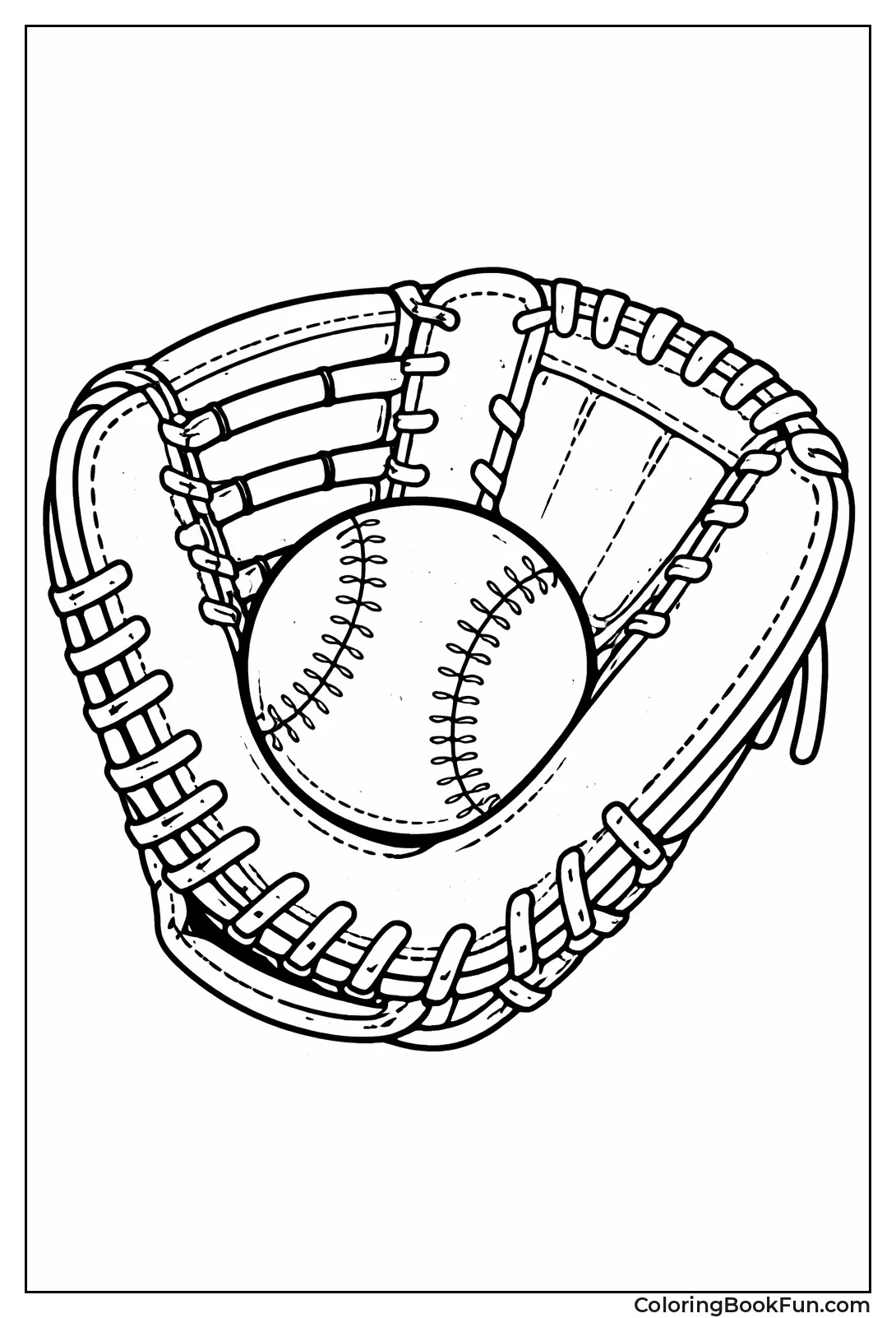 Glove Holds Baseball Tight