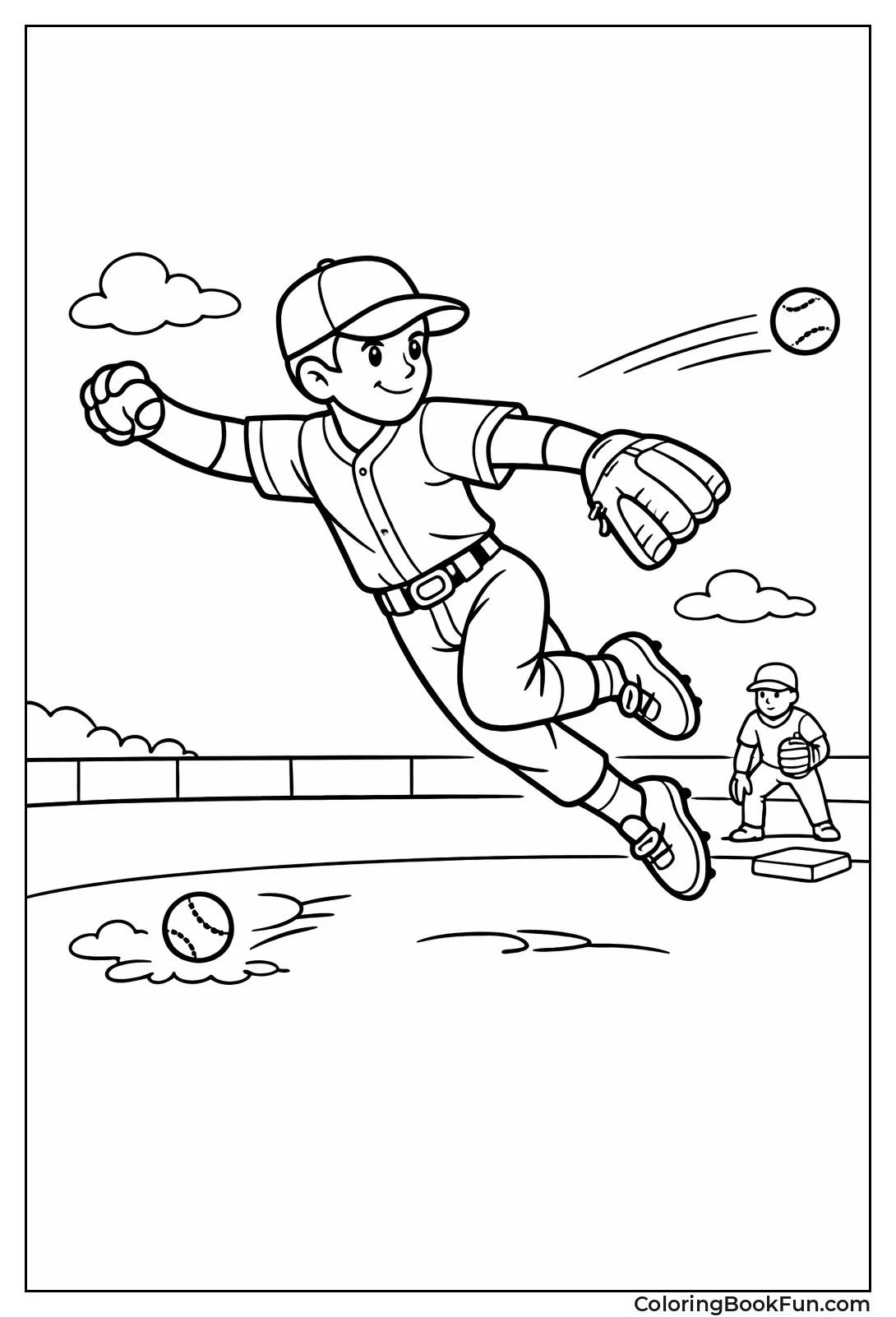 Shortstop Jumps for Throw