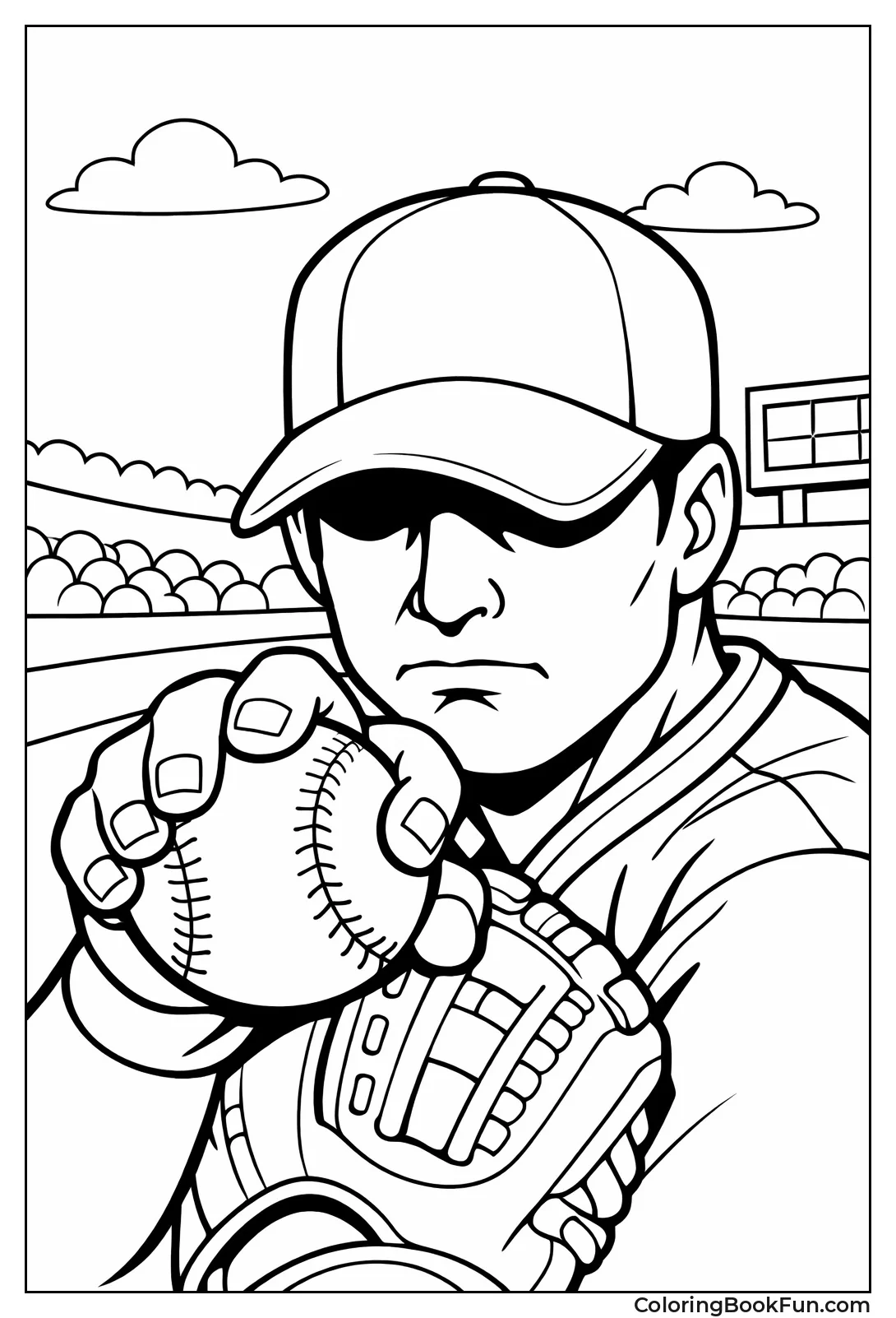 Pitcher Grips Ball Tight