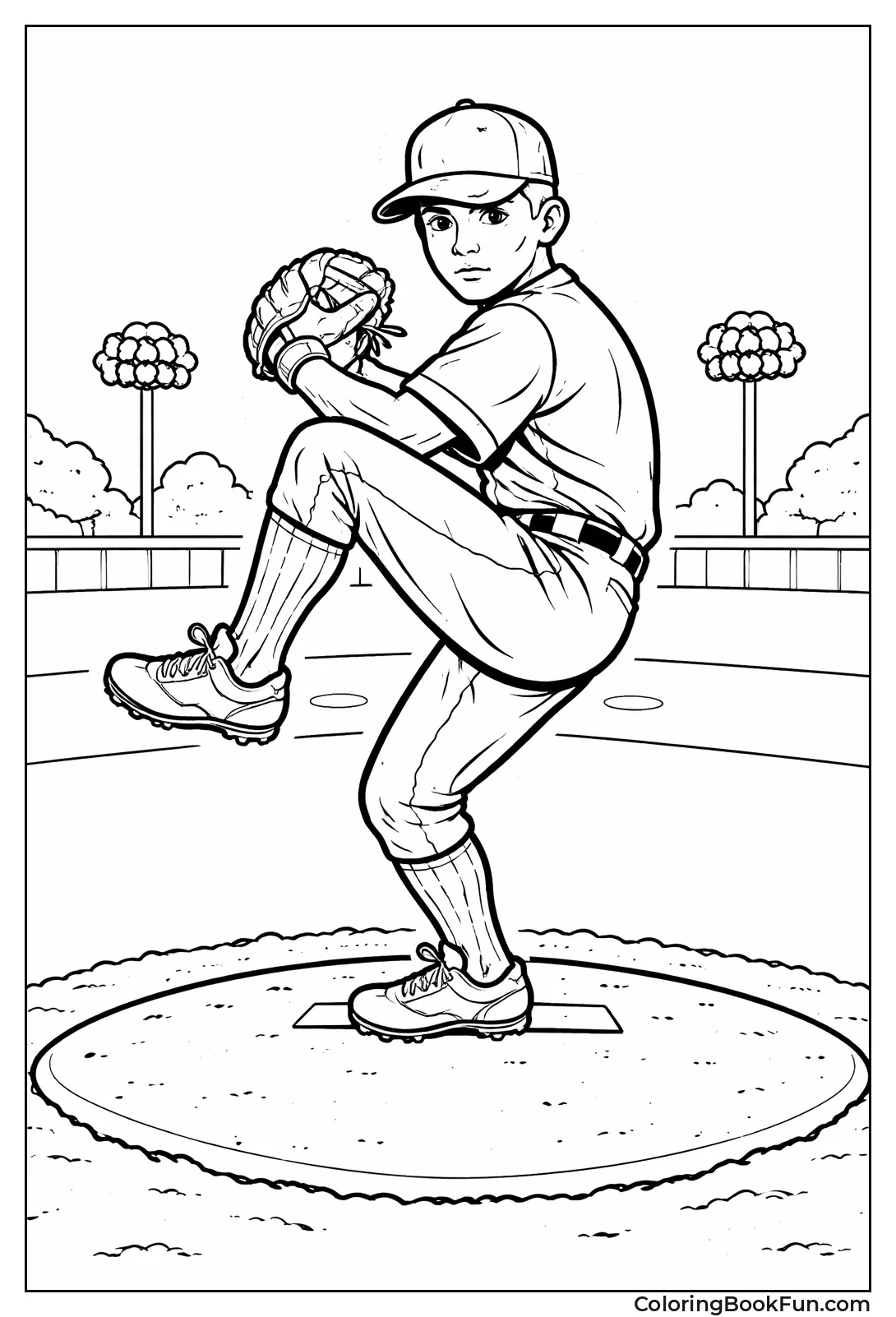 Pitcher Winds Up High