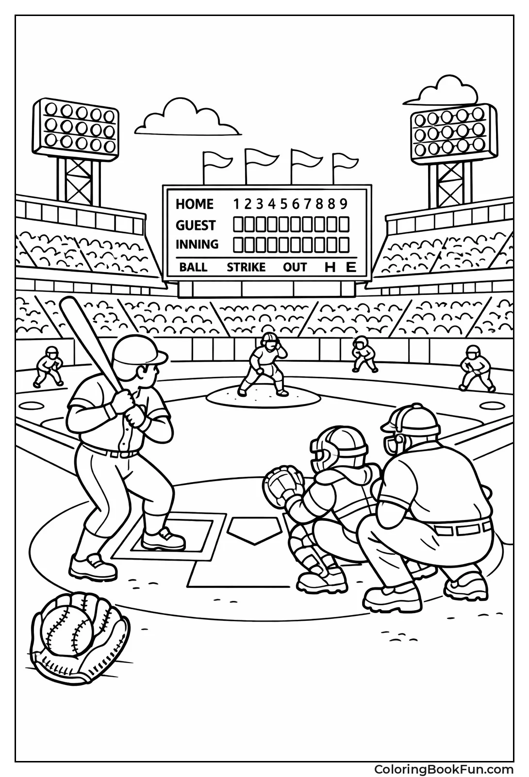 Stadium Filled with Fans