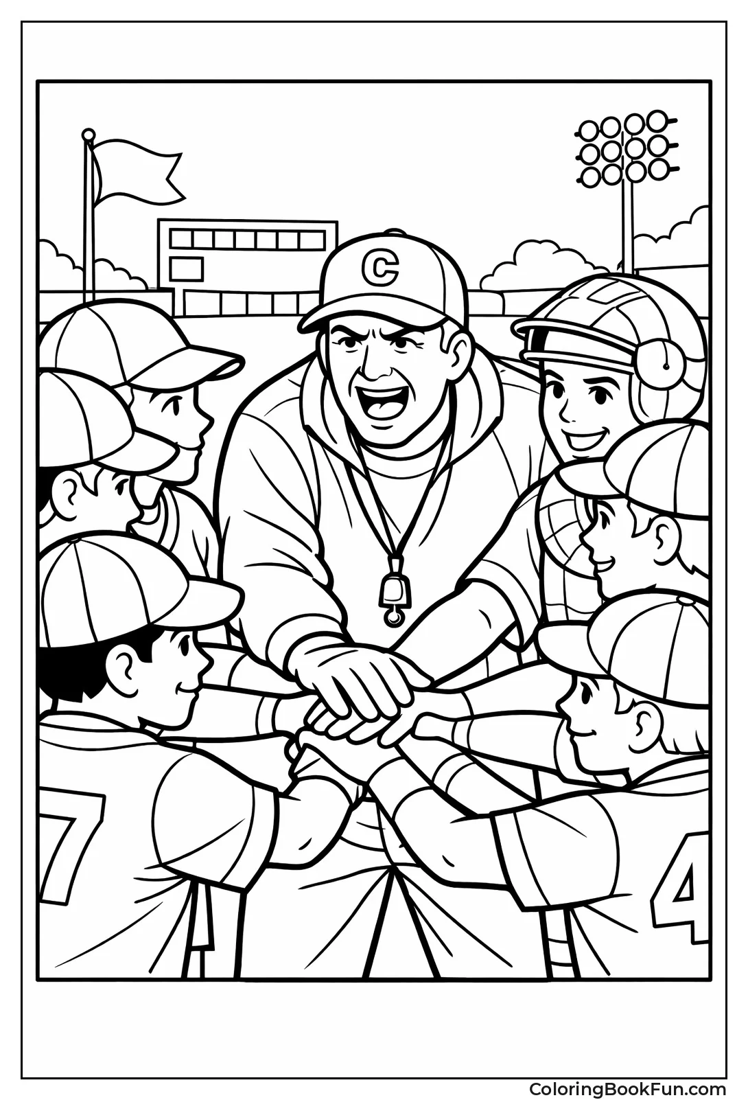 Team Huddles Before Game