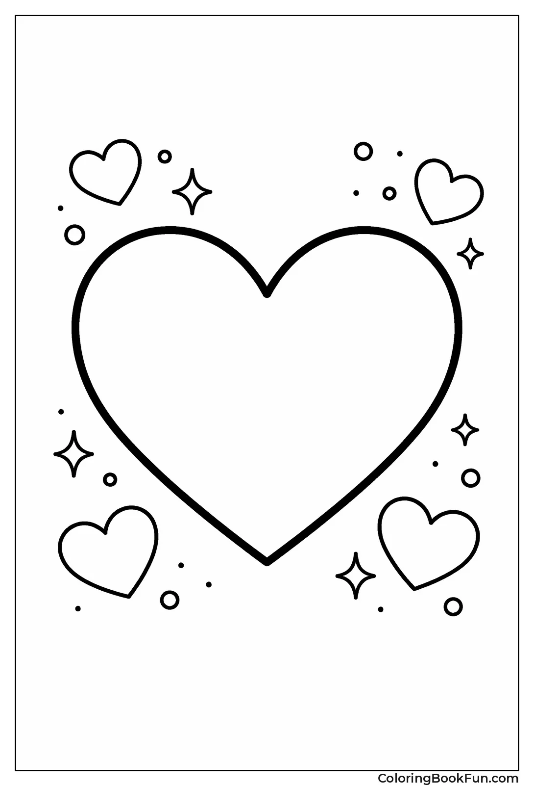 Simple Symmetrical Heart Outline