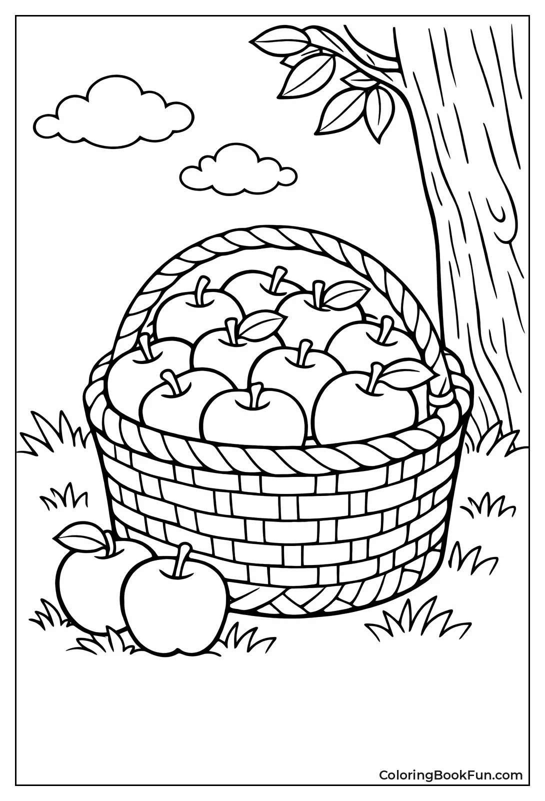 Basket Overflowing with Apples