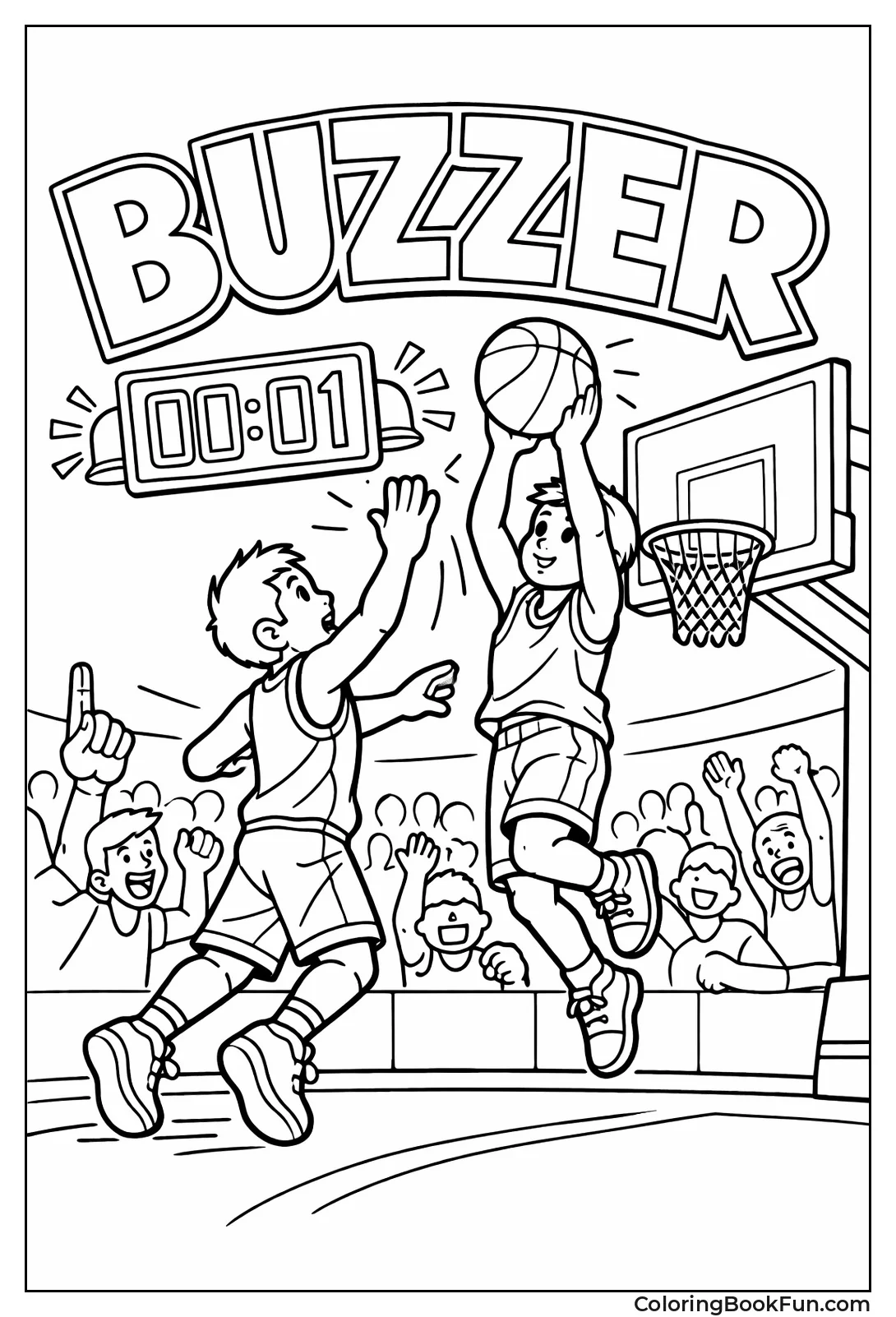 Buzzer Beater over Defender