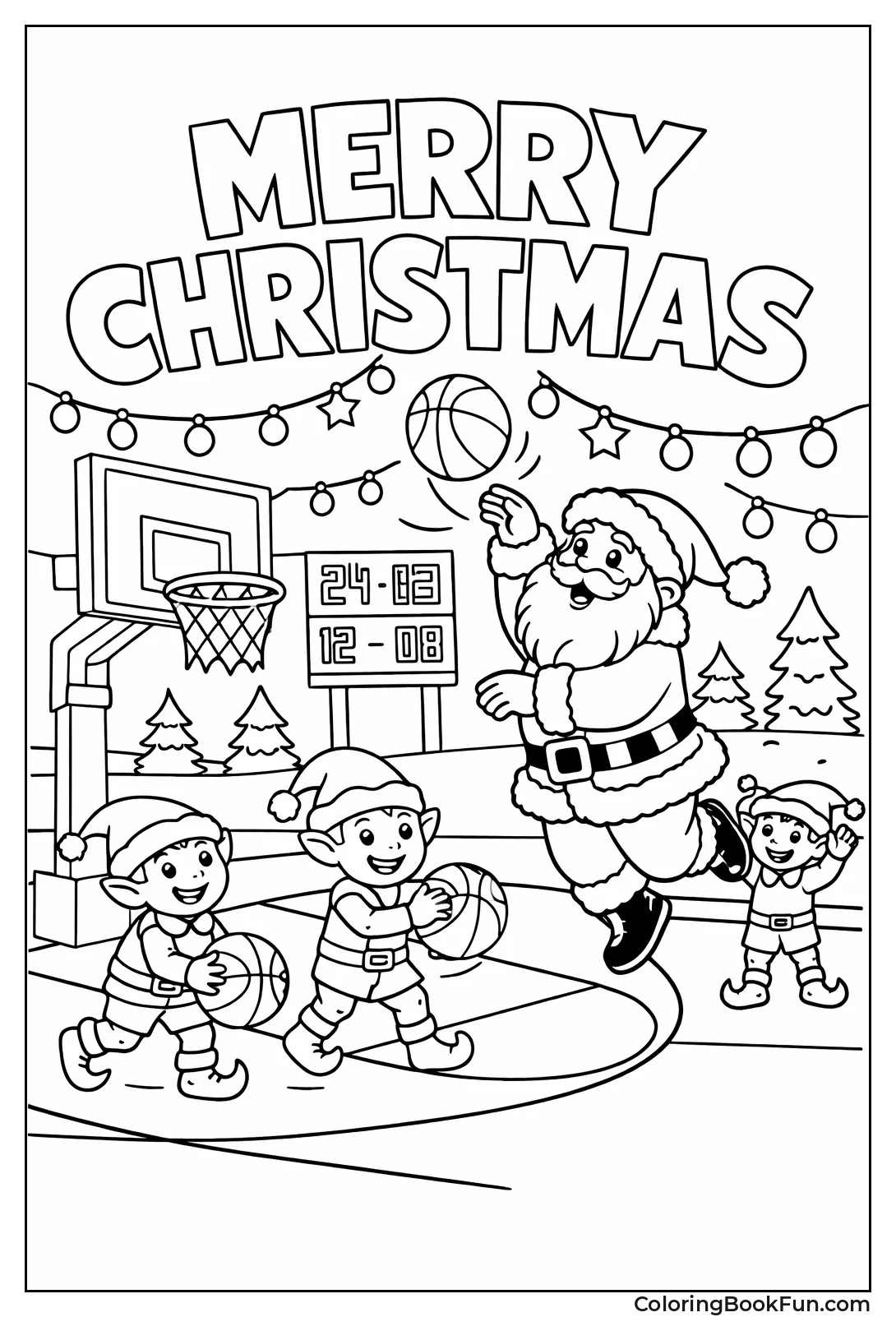 Santa Shoots Holiday Hoops