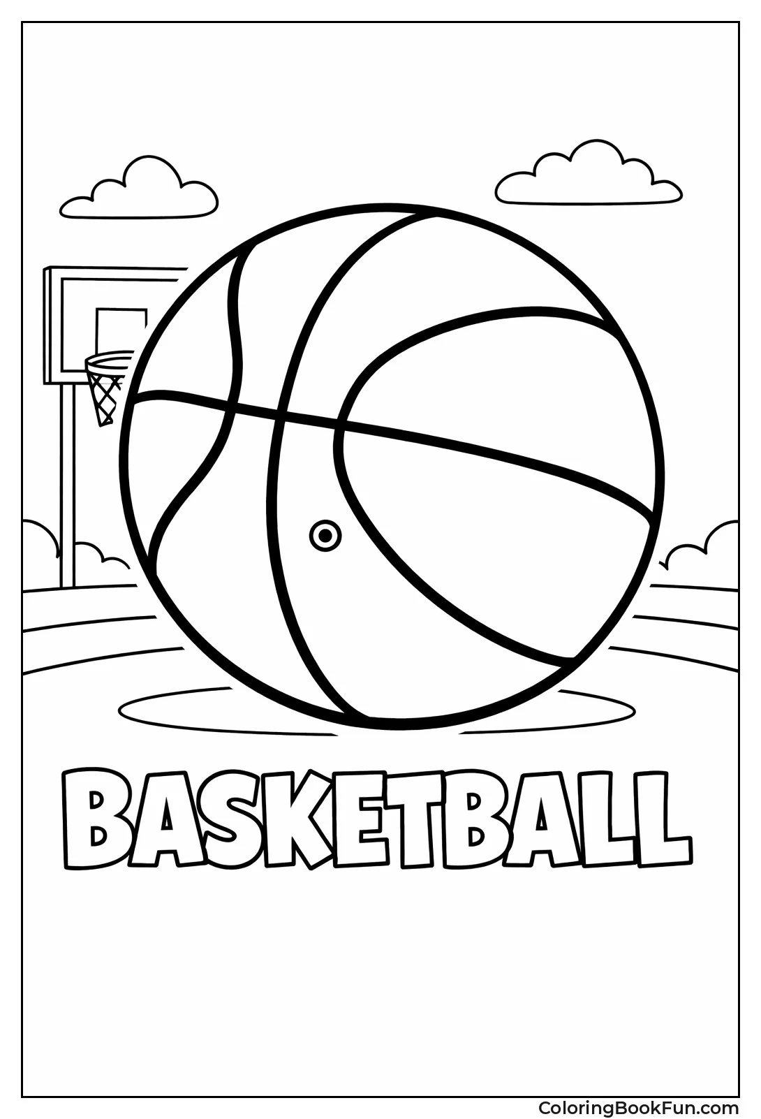 Detailed Basketball with Seams