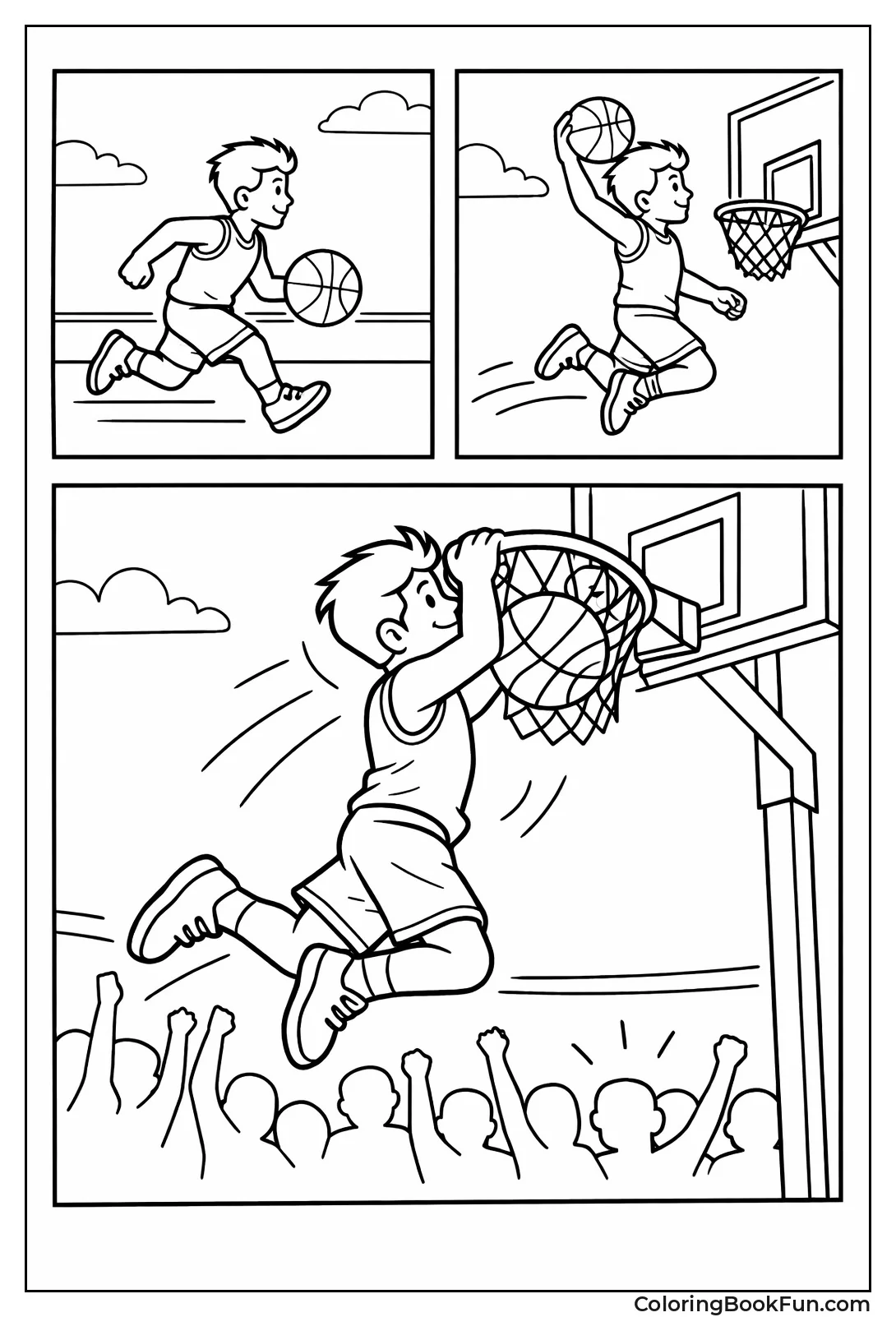 Dunk in Three Comic Panels