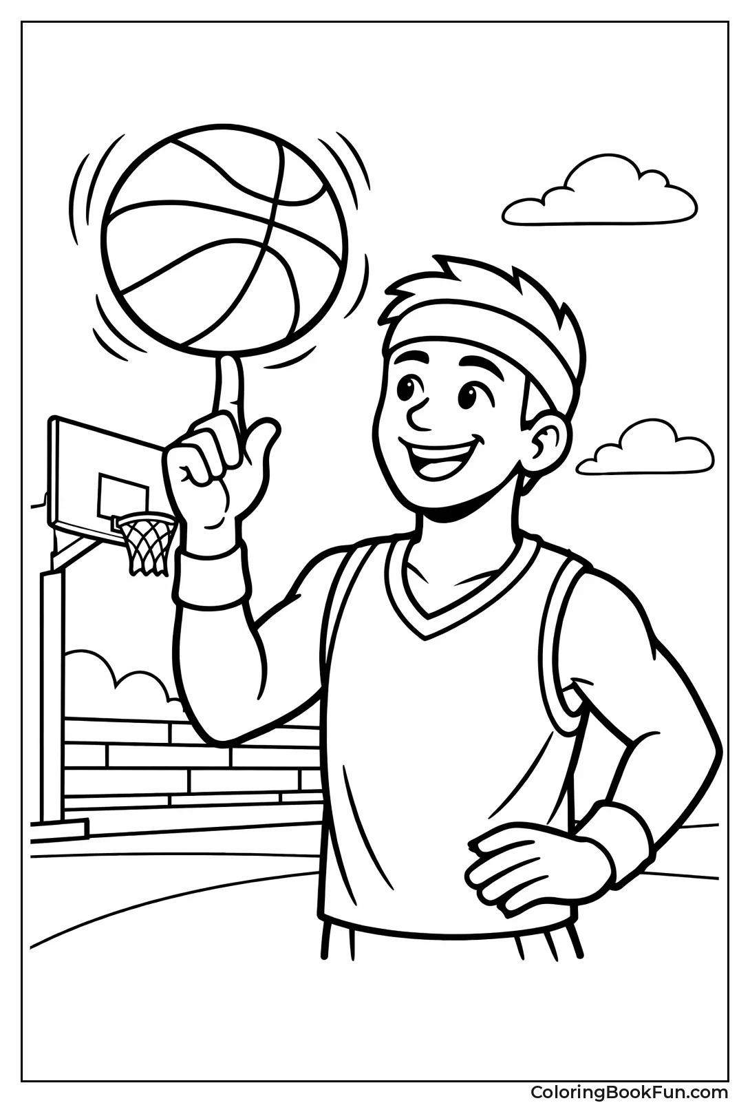 Player Spins Ball on Finger