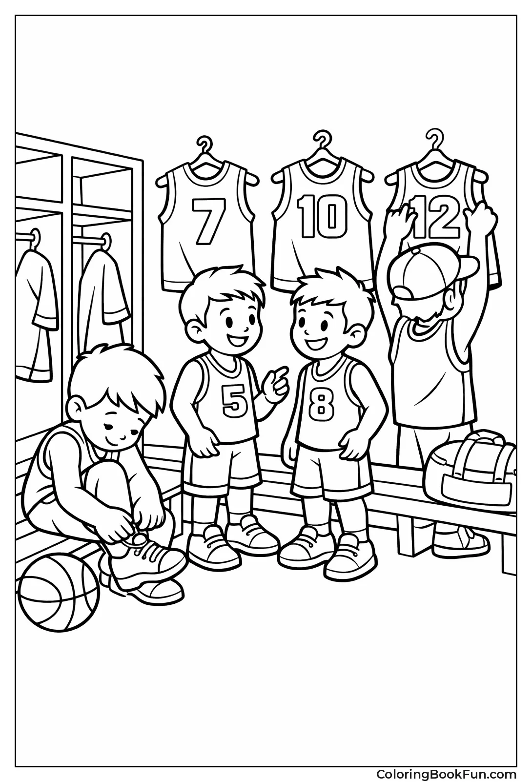 Players Prep in Locker Room