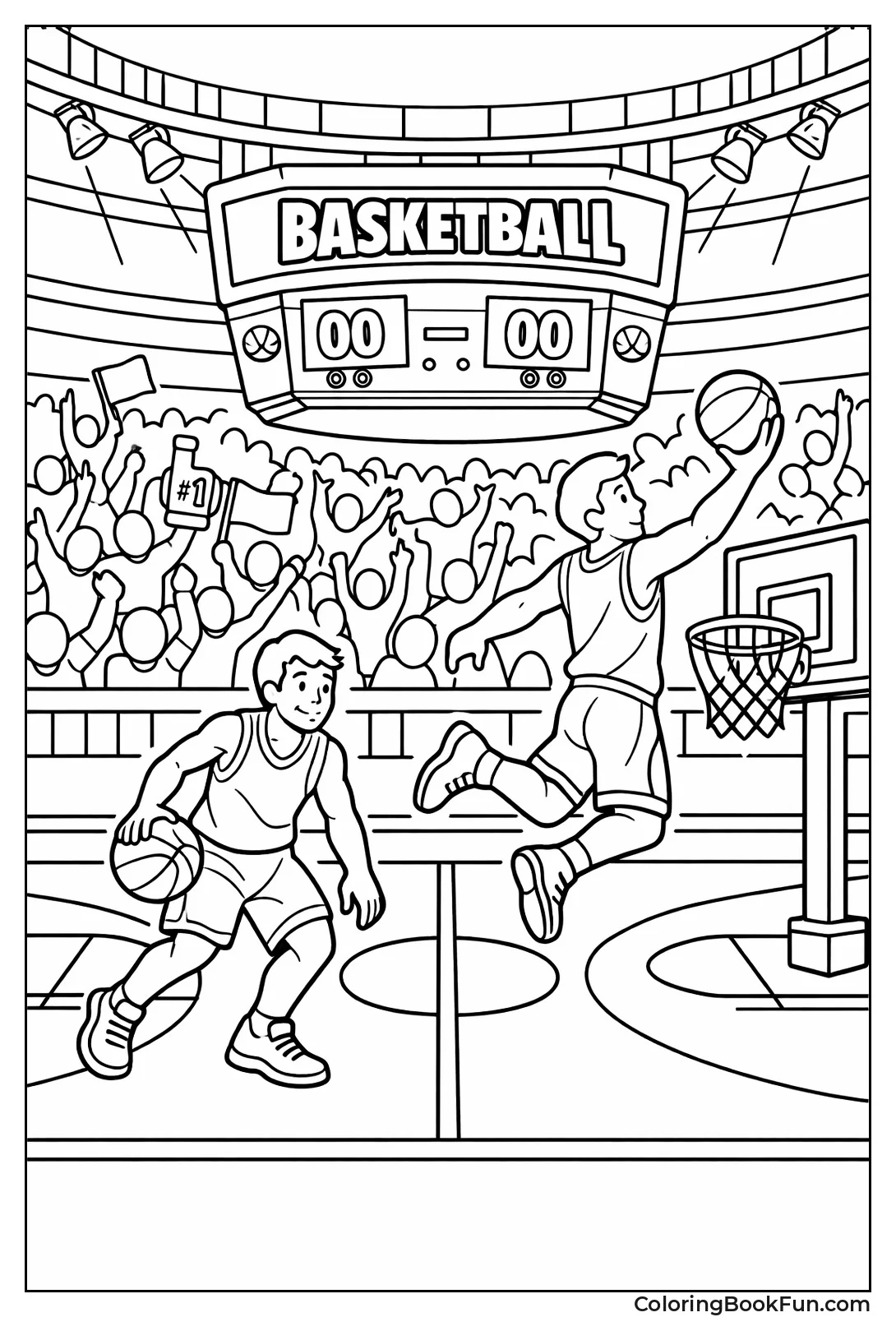 Packed Arena with Cheering Fans