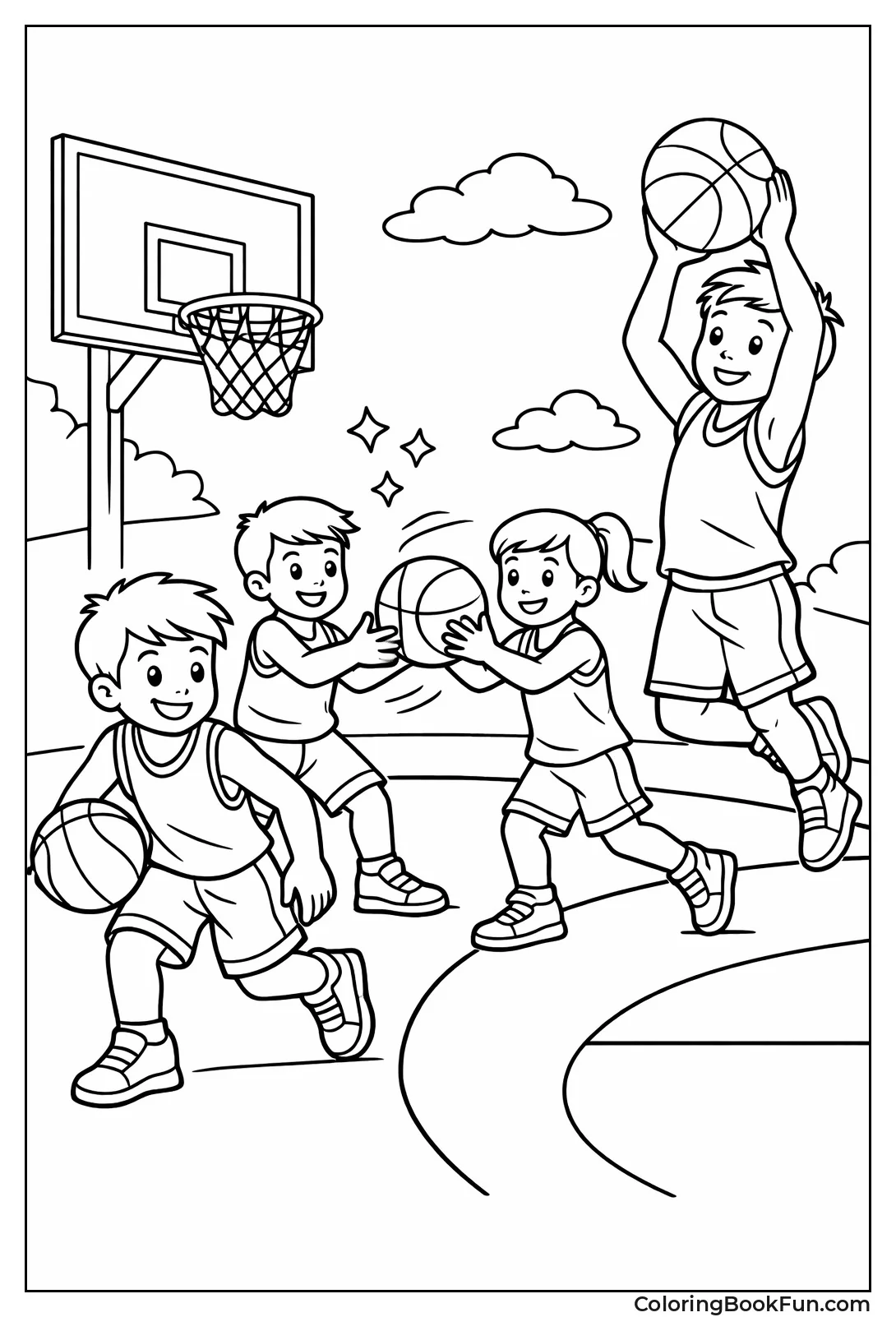 Players Dribble Pass and Jump