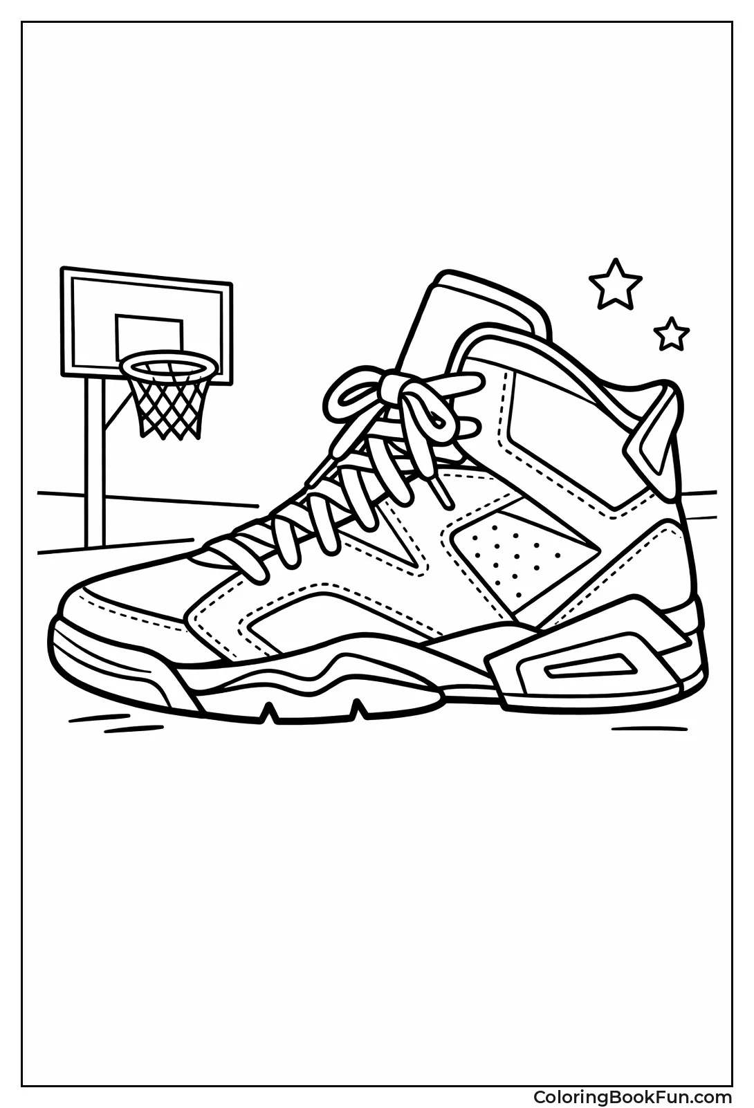 High-Top Sneaker for Coloring