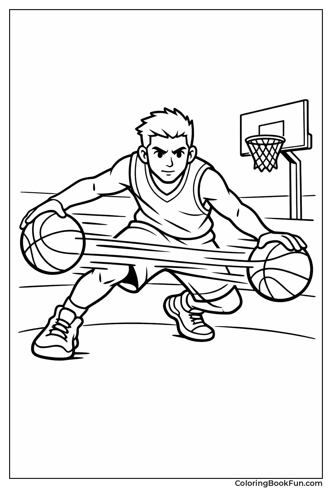 Player Does Fast Crossover Dribble