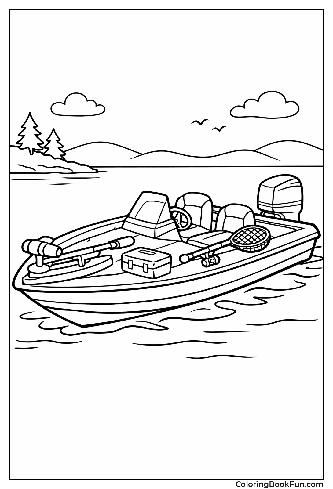 Bass Fishing Speedboat