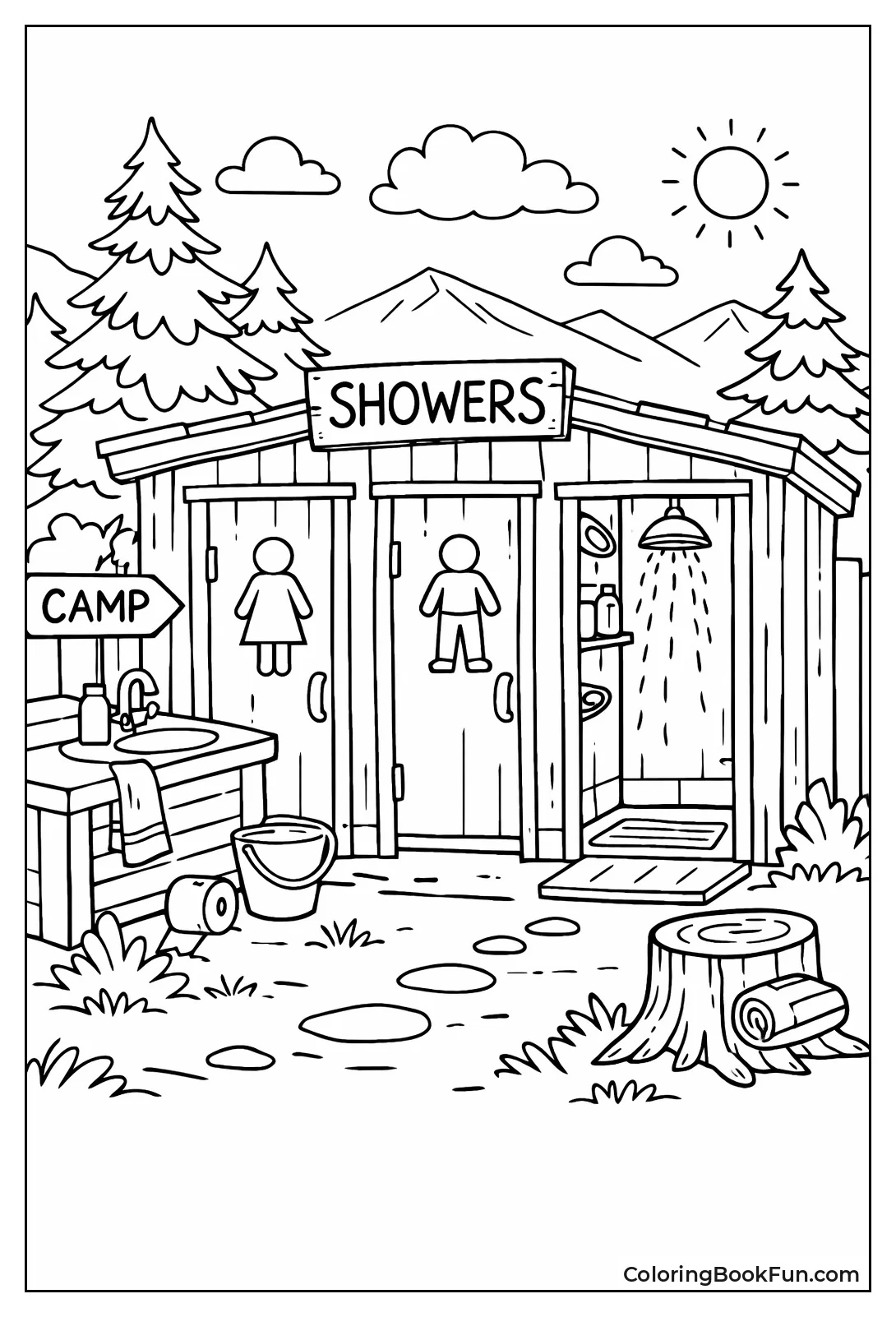 Campground Shower Block
