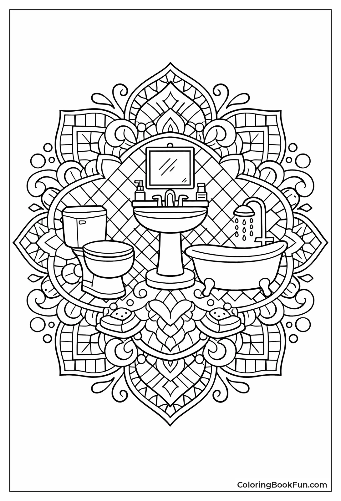 Bathroom Mandala Pattern